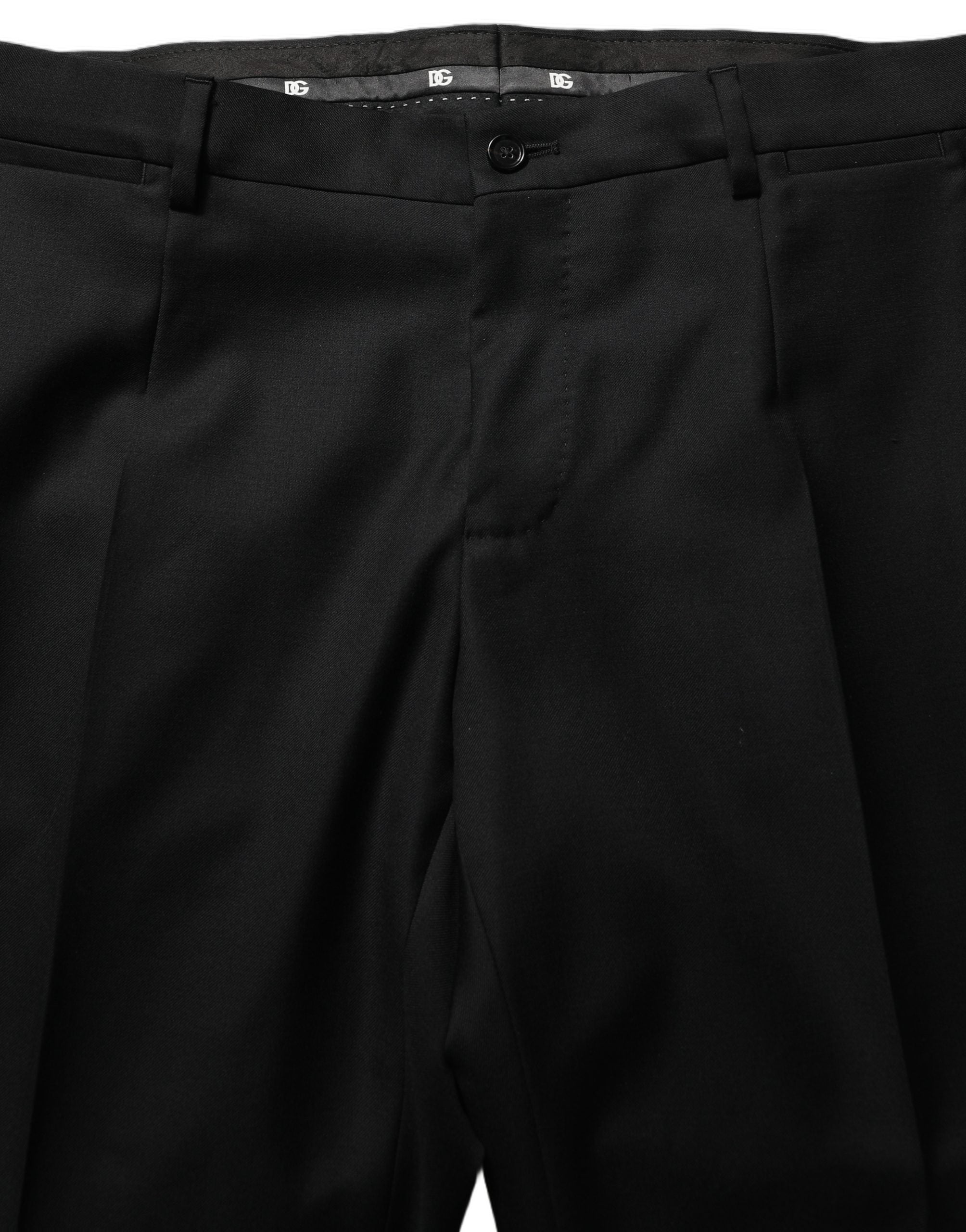 Dolce & Gabbana Black Wool Slim Fit Formal 2 Piece Men Suit Dolce & Gabbana