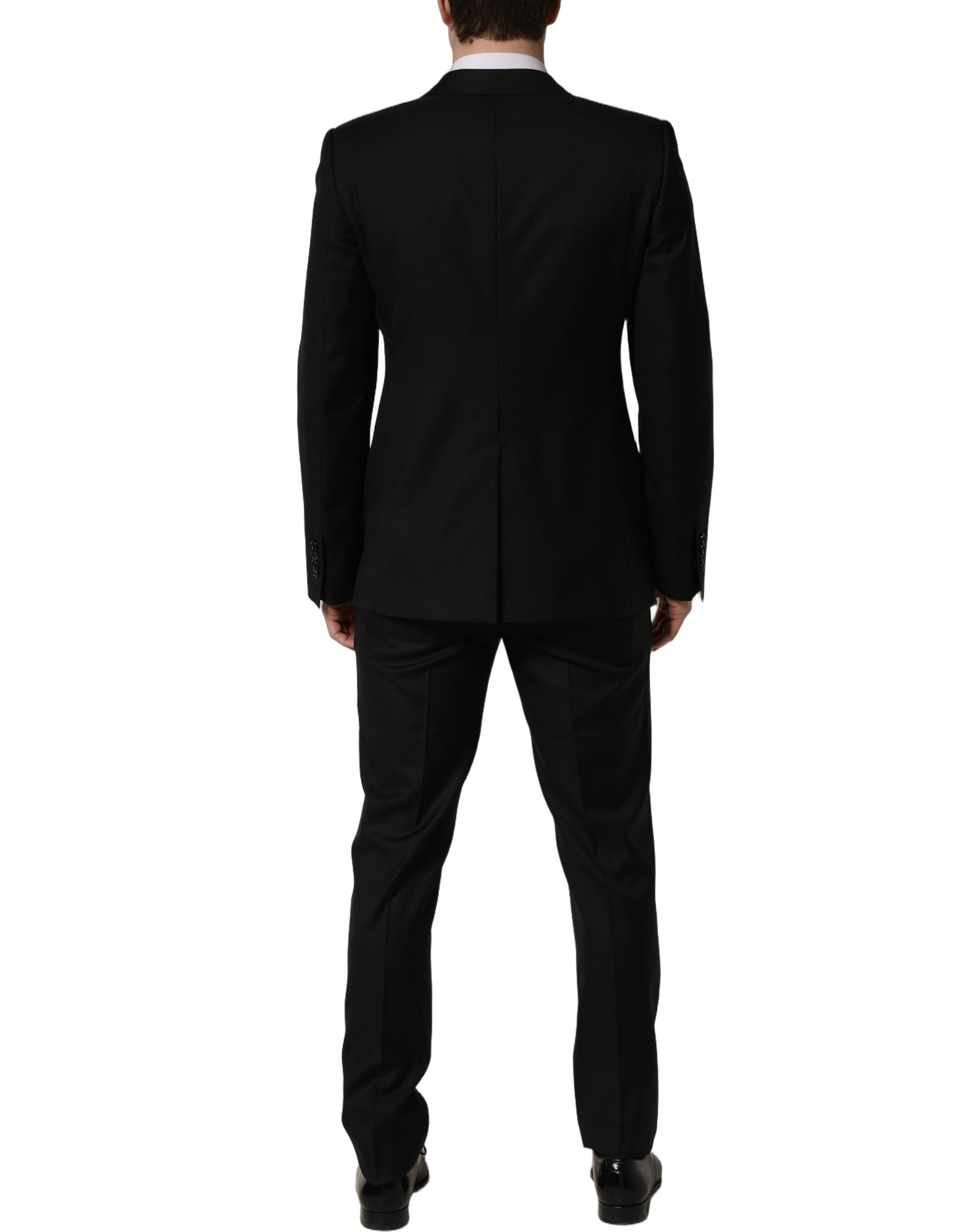 Dolce & Gabbana Black Wool Slim Fit Formal 2 Piece Men Suit Dolce & Gabbana