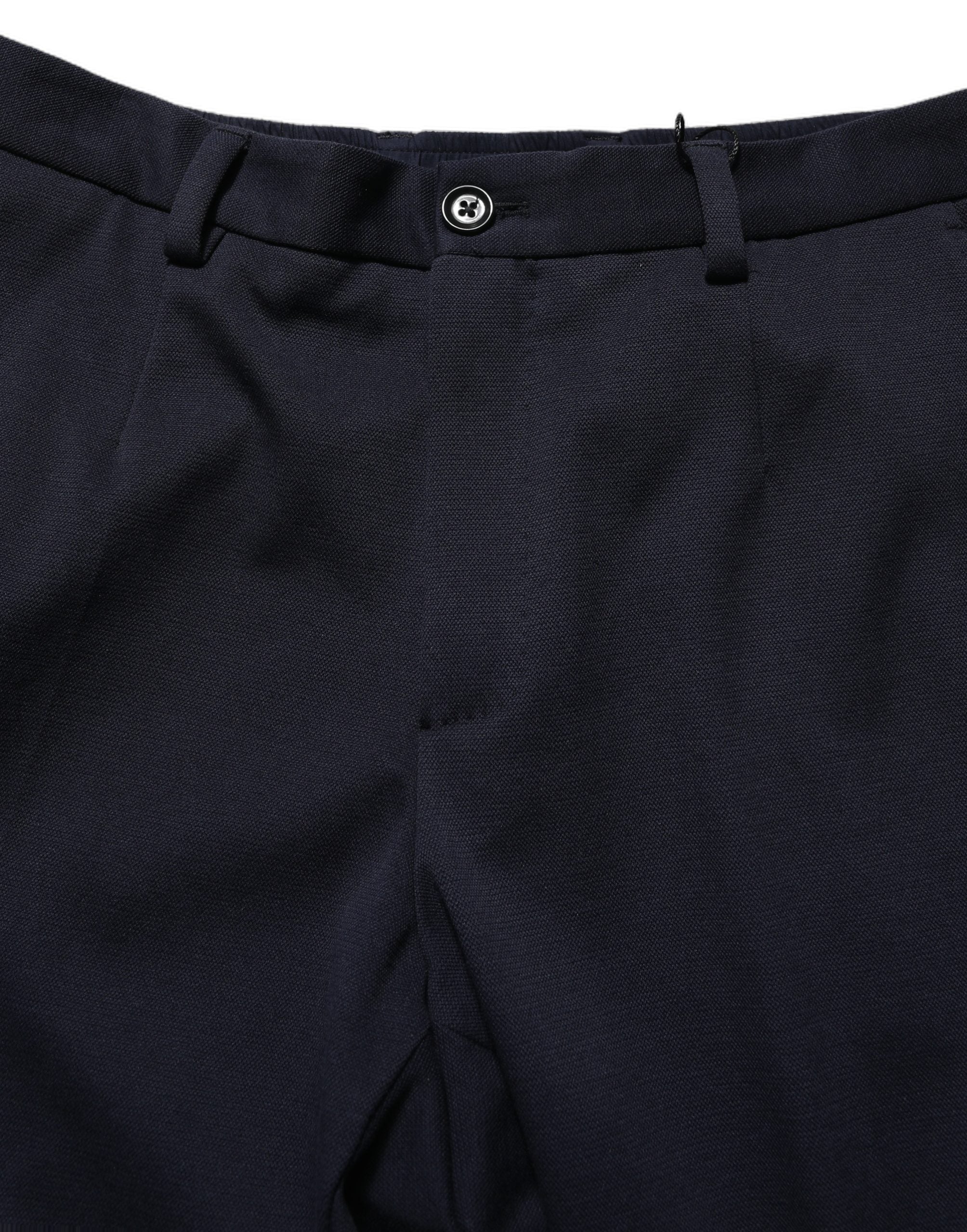 Dolce & Gabbana Black Cotton Tapered Leg Dress Trouser Pants Dolce & Gabbana
