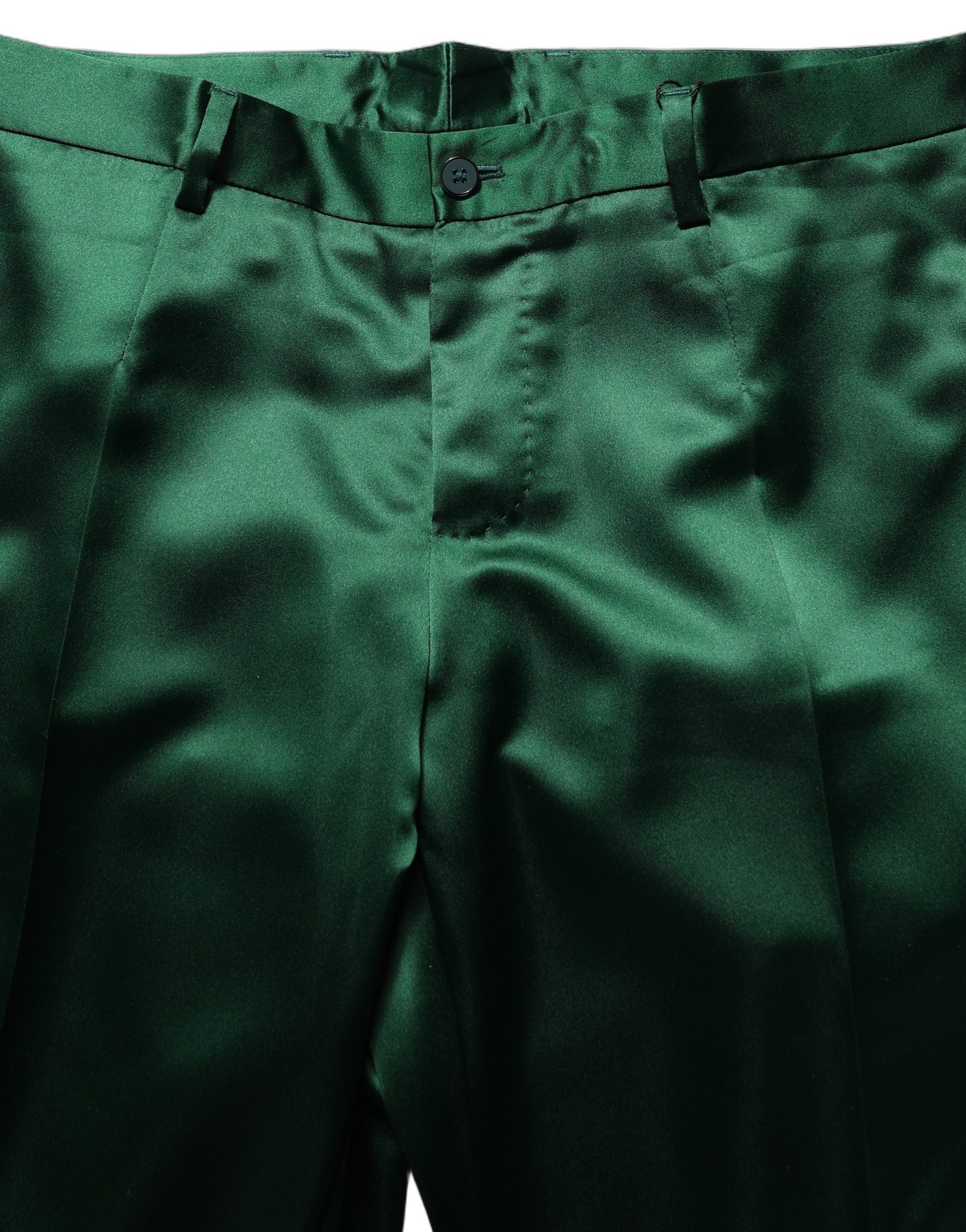 Dolce & Gabbana Dark Green Tapered Leg Dress Trouser Pants Dolce & Gabbana