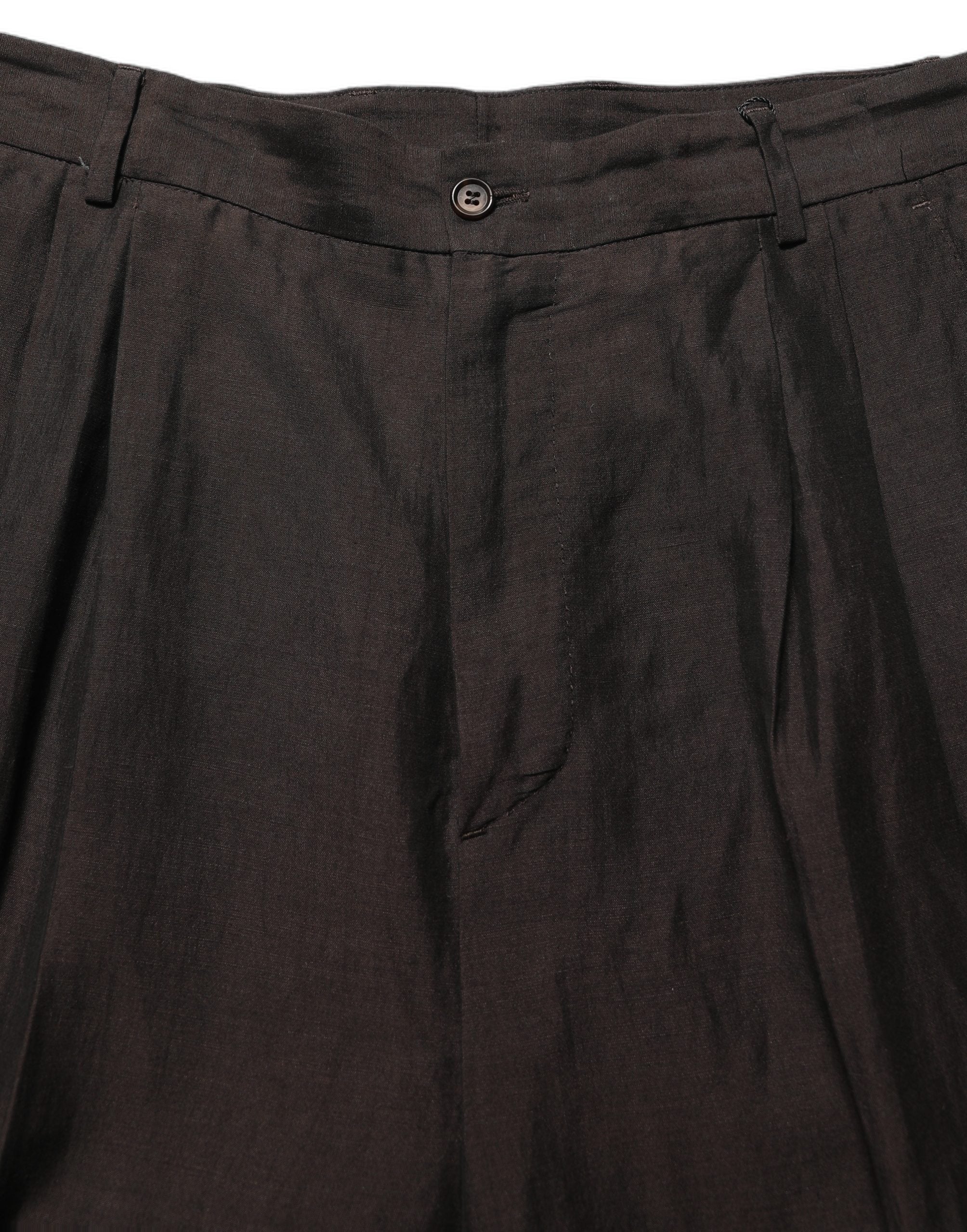 Dolce & Gabbana Brown Linen Straight Men Dress Trouser Pants Dolce & Gabbana