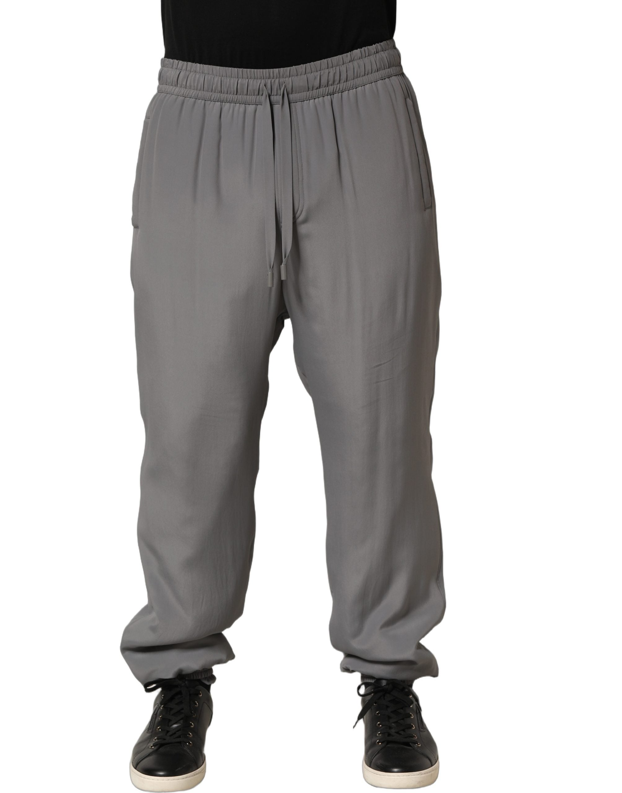 Dolce & Gabbana Gray Cotton Jogger Sweatpants Trouser Pants Dolce & Gabbana