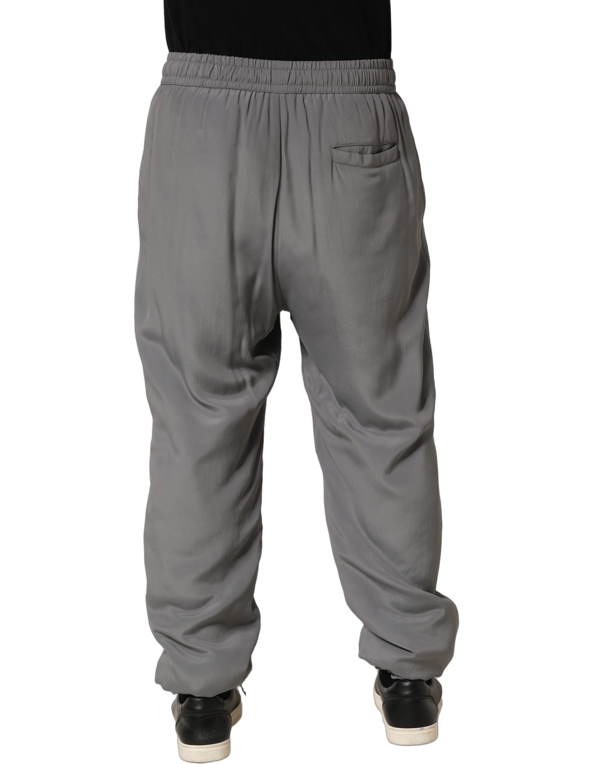 Dolce & Gabbana Gray Cotton Jogger Sweatpants Trouser Pants Dolce & Gabbana