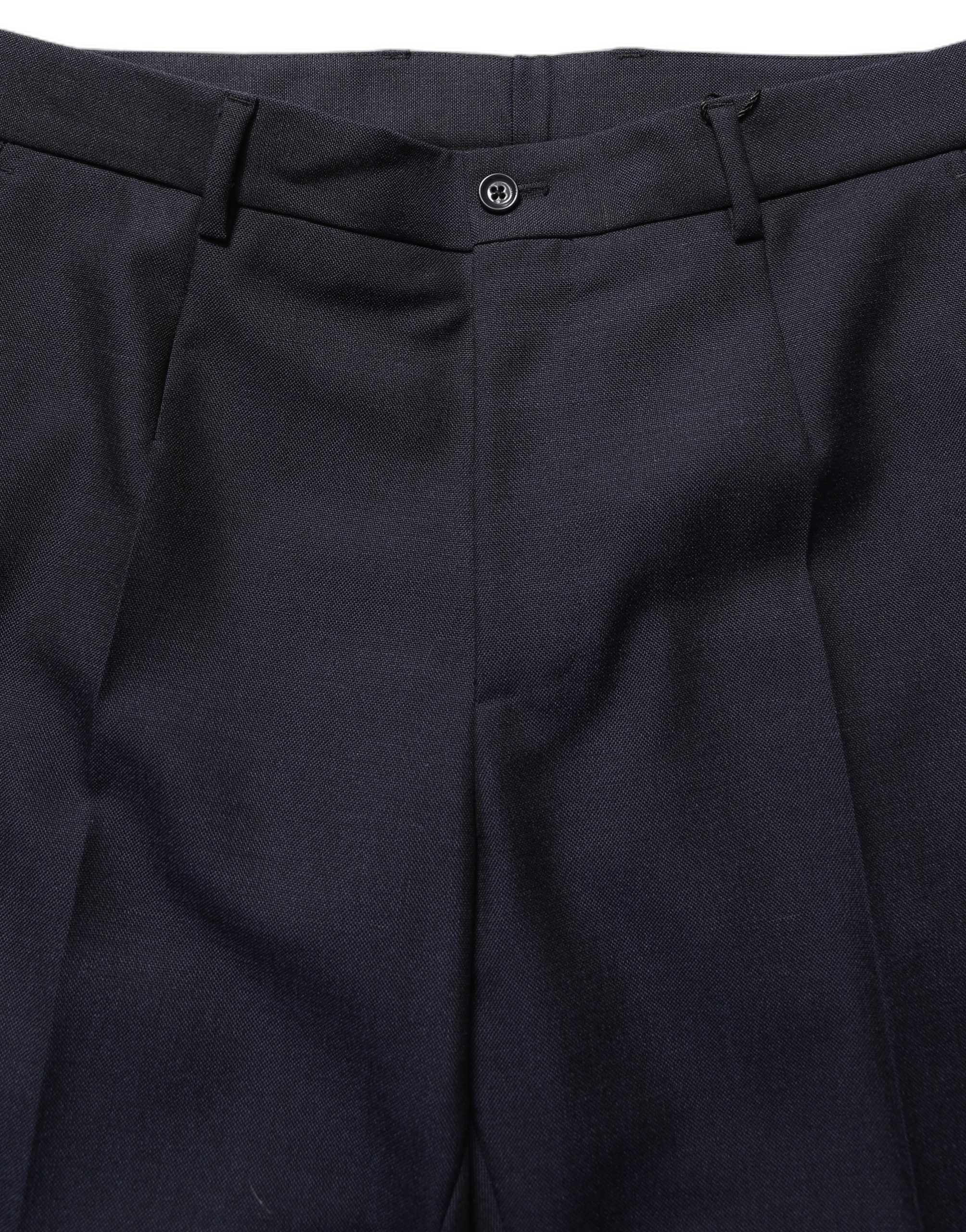 Dolce & Gabbana Black Wool Tapered Leg Dress Trouser Pants Dolce & Gabbana