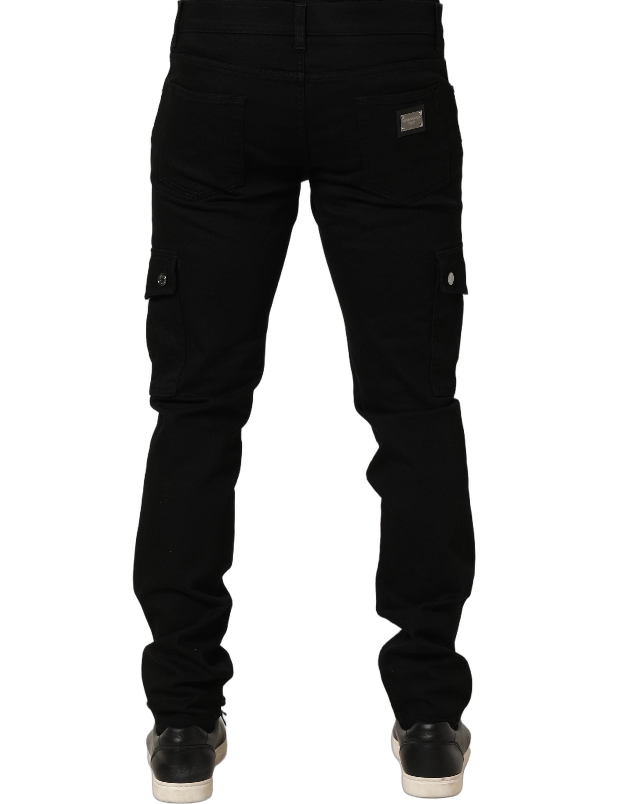Dolce & Gabbana Black Cotton Stretch Skinny Men Denim Jeans Dolce & Gabbana