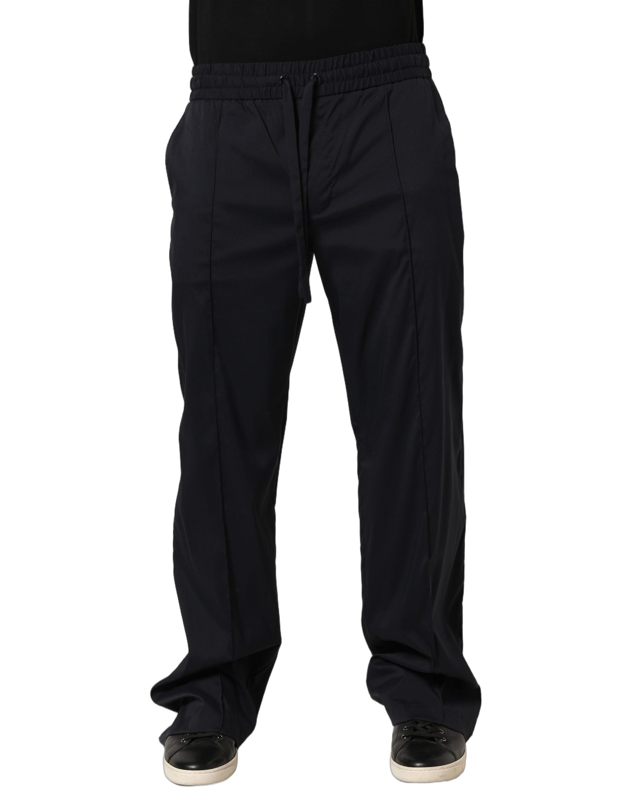 Dolce & Gabbana Black Nylon Straight Jogger Sweatpants Pants Dolce & Gabbana