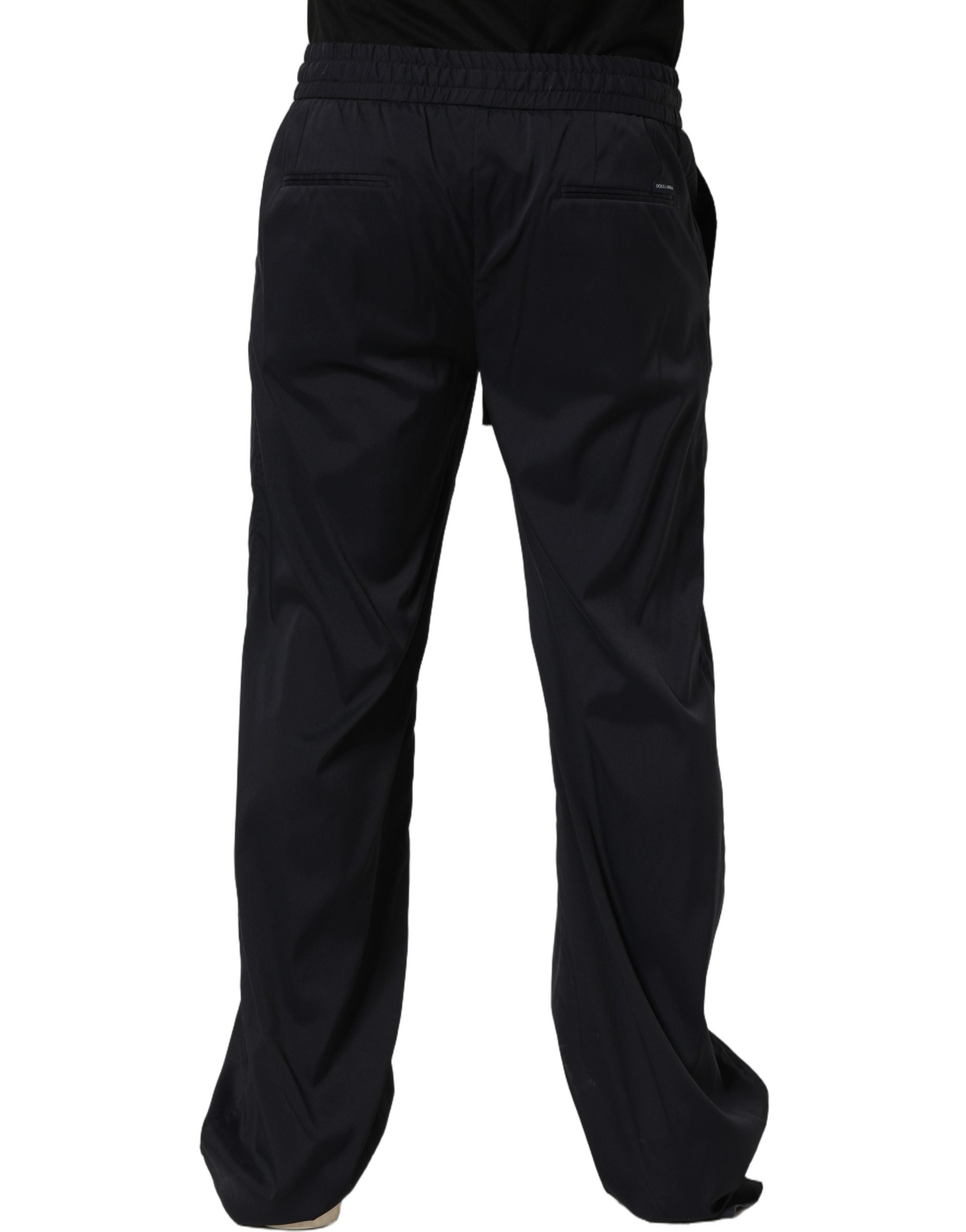 Dolce & Gabbana Black Nylon Straight Jogger Sweatpants Pants Dolce & Gabbana