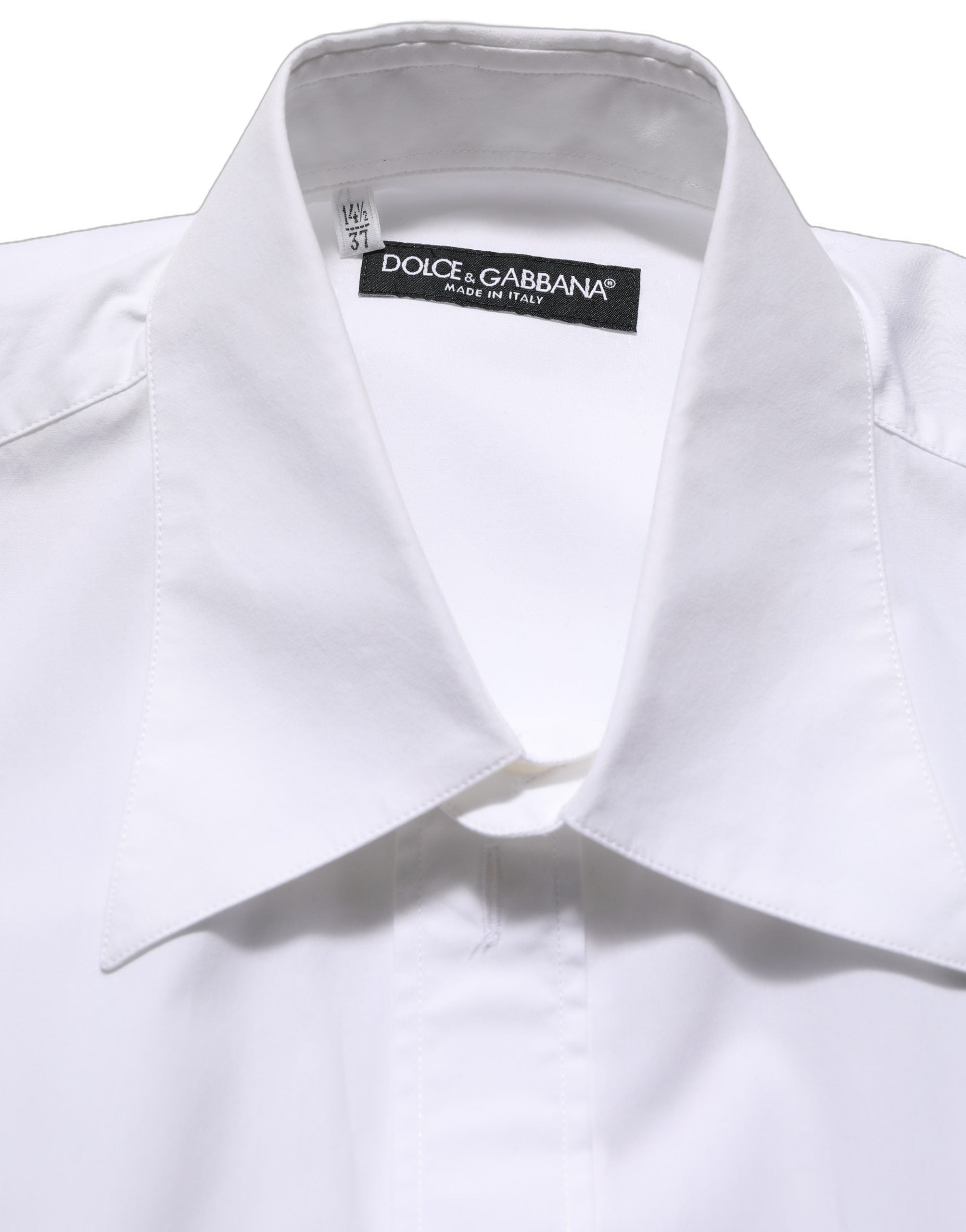 Dolce & Gabbana White Cotton Sleeveless Formal Dress Shirt Dolce & Gabbana