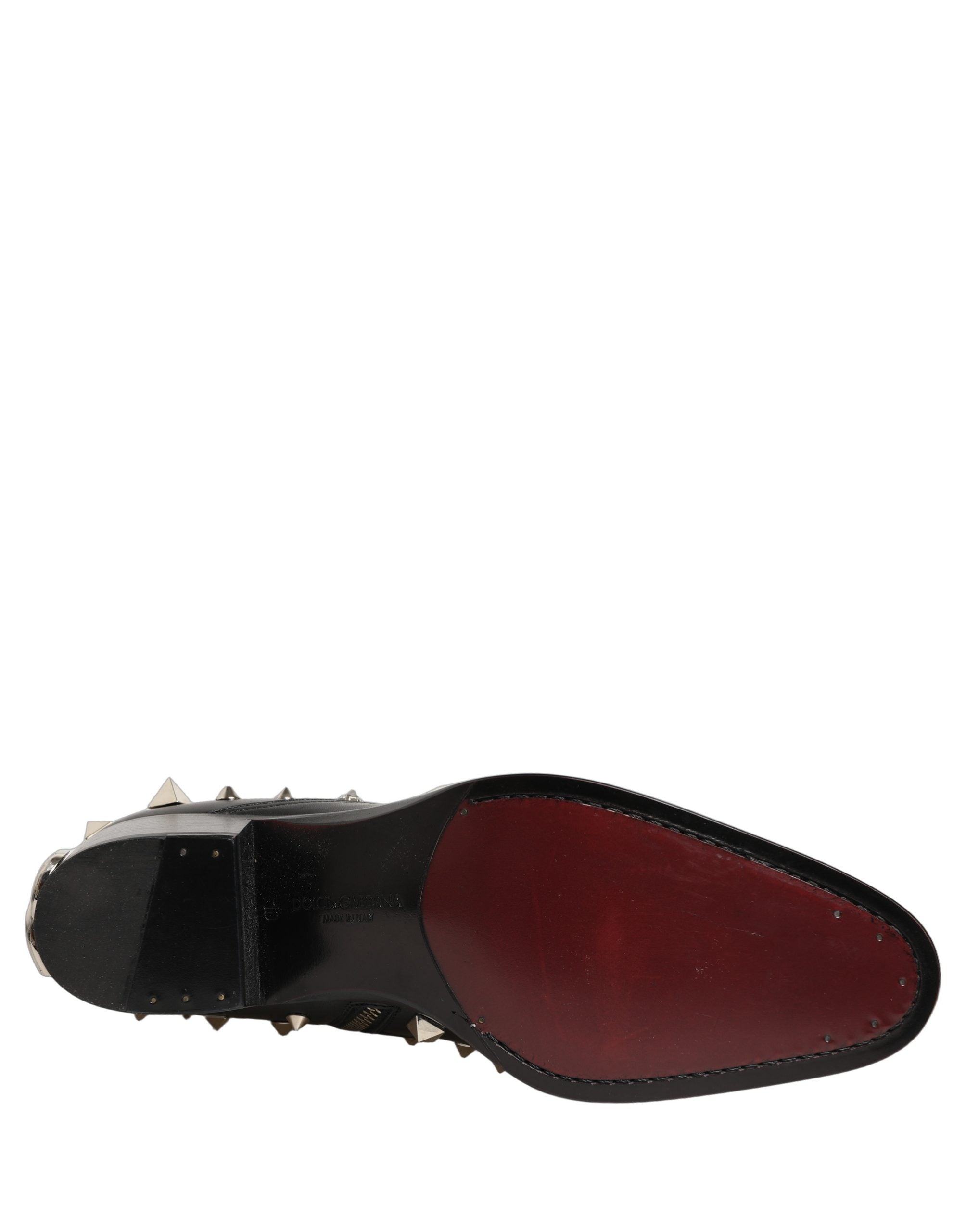 Dolce & Gabbana Black Crystal Embellished Short Boots Shoes Dolce & Gabbana