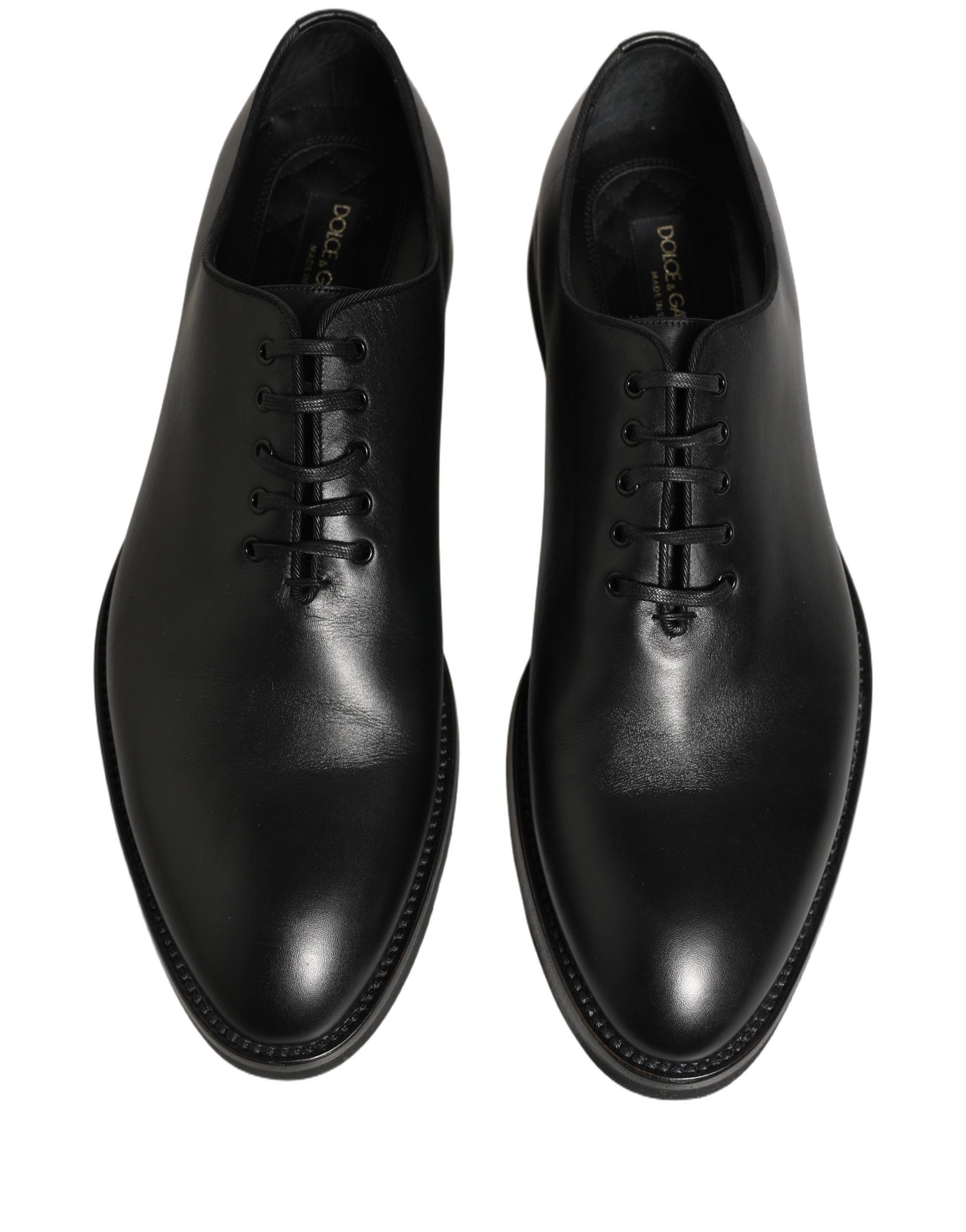 Dolce & Gabbana Black Leather Men Oxford Dress Formal Shoes Dolce & Gabbana