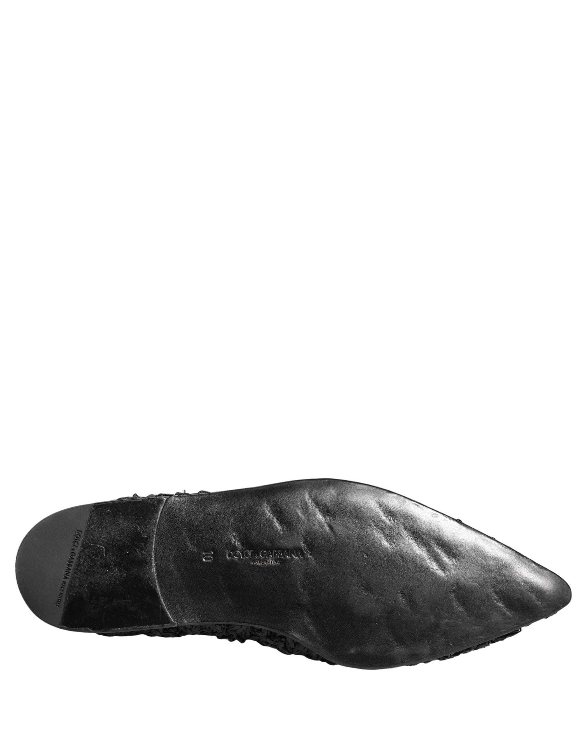 Dolce & Gabbana Black Mules Slides Slippers Men Flats Shoes Dolce & Gabbana