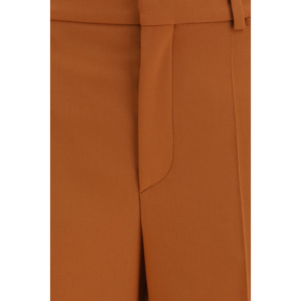 Chloé Orange Cotton Flared Pants Chloé