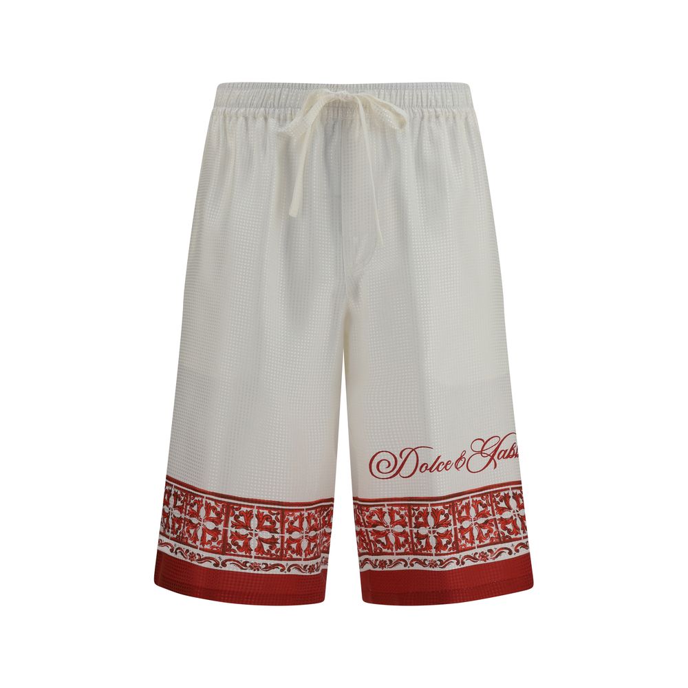 Dolce & Gabbana Multicolor Silk Bermuda Shorts Dolce & Gabbana