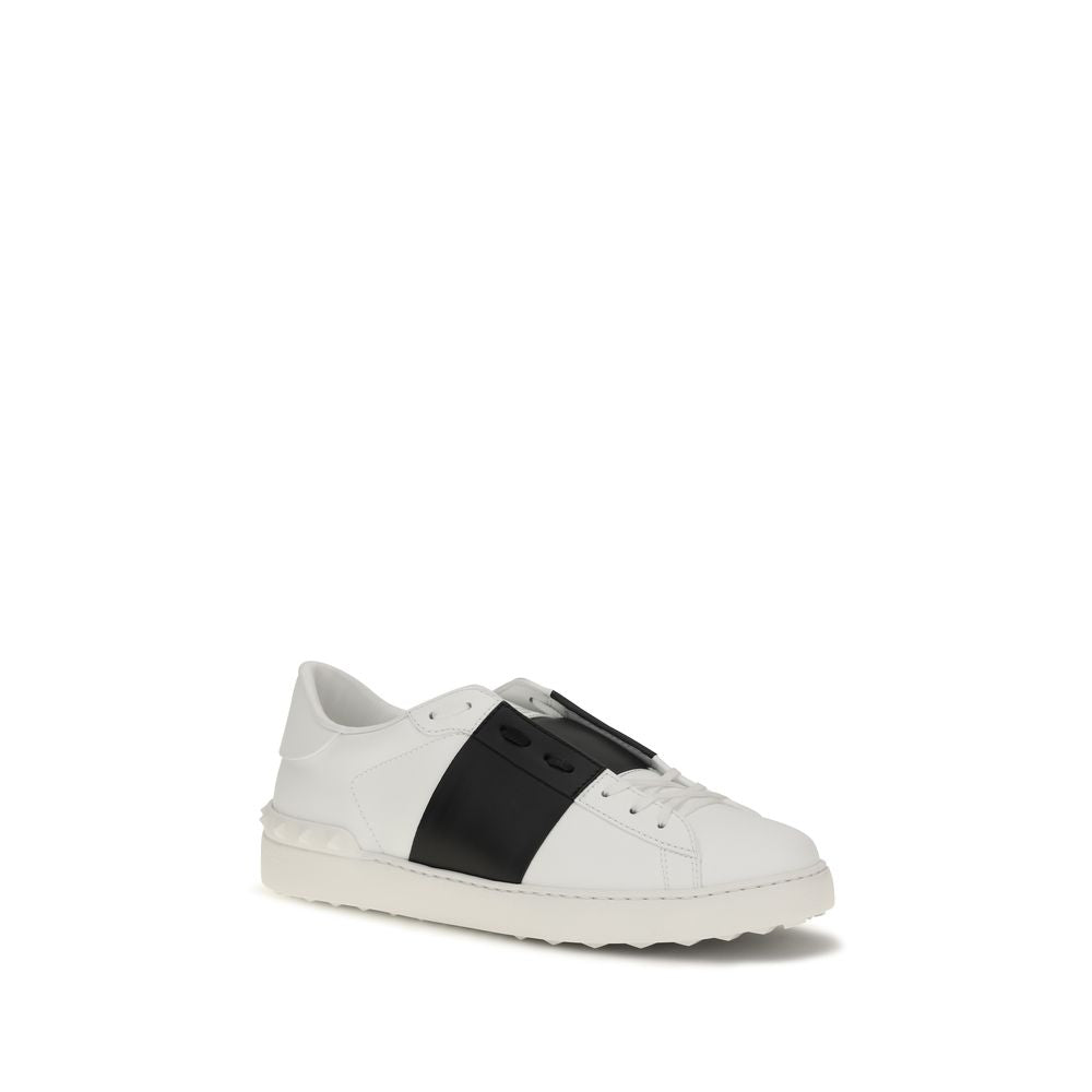 Valentino Garavani White Calf Leather Bos Taurus Low Top Sneakers