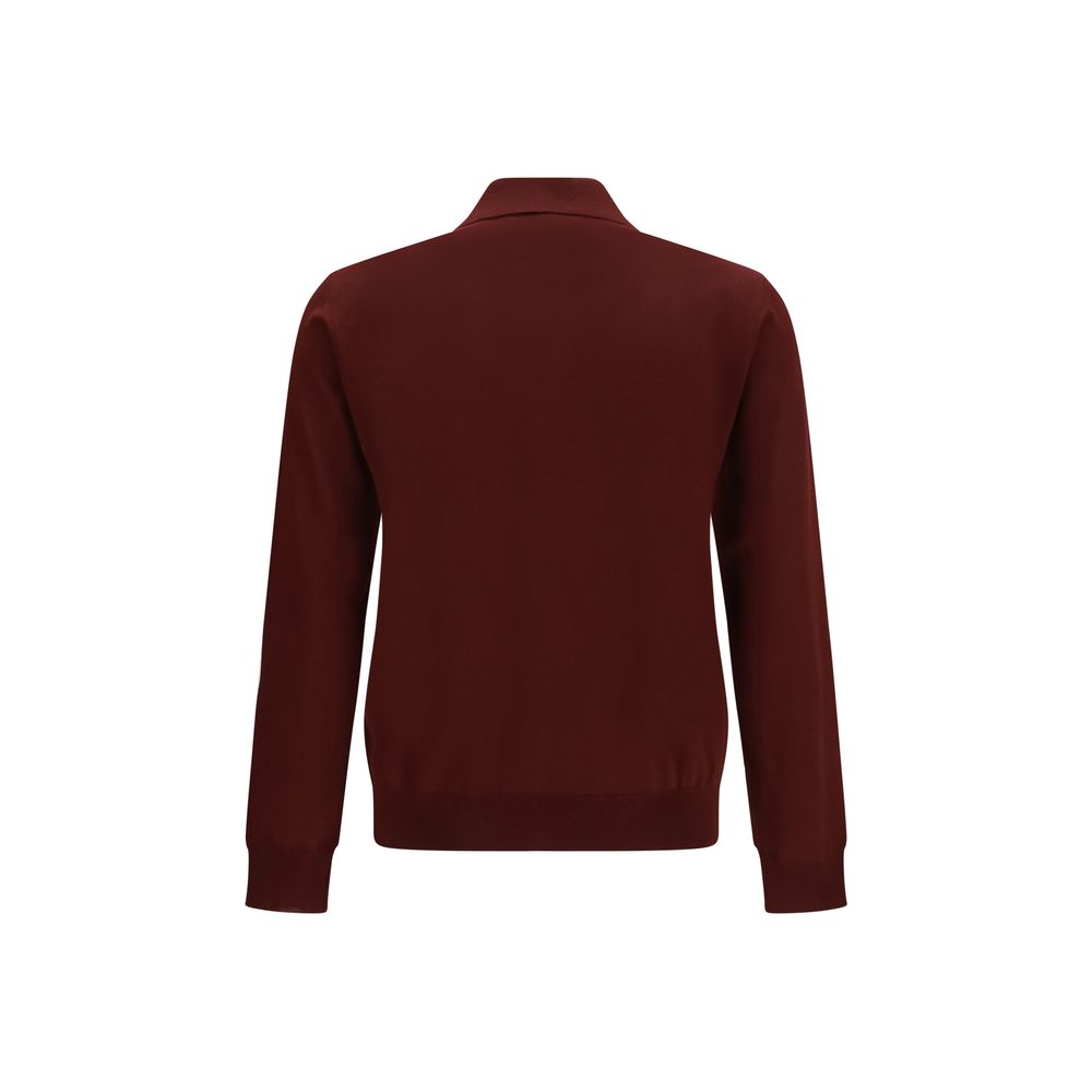 Valentino Bordeaux Wool Oves Aries Polo Shirt Valentino