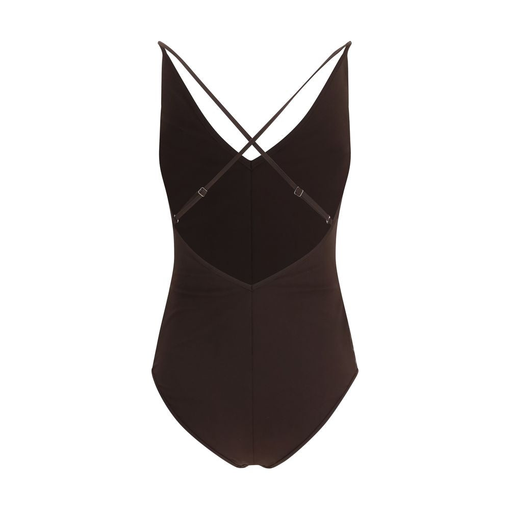Brunello Cucinelli Brown Nylon One-Piece Swimsuit Brunello Cucinelli