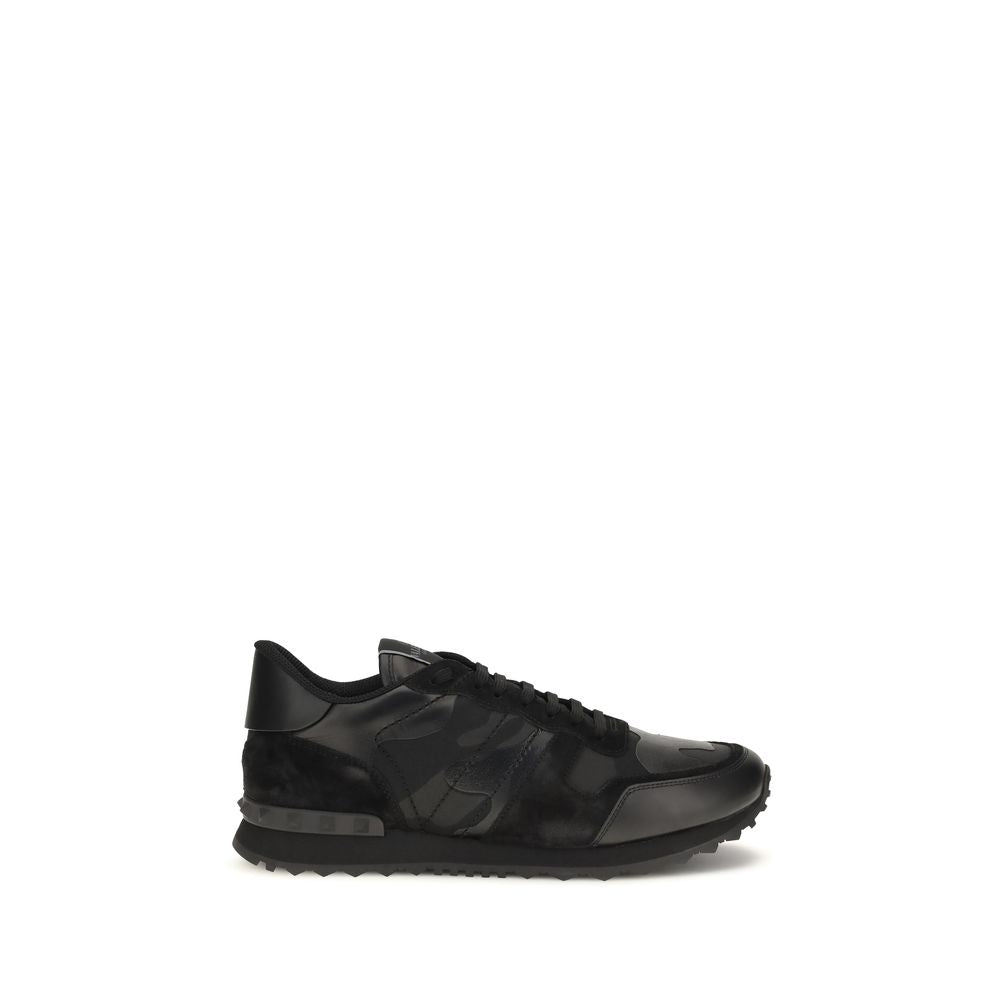 Valentino Garavani Black Polyester Athletic Sneakers
