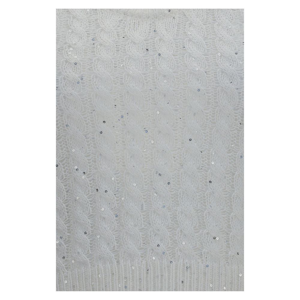 Brunello Cucinelli White Linen Tank Tops Brunello Cucinelli