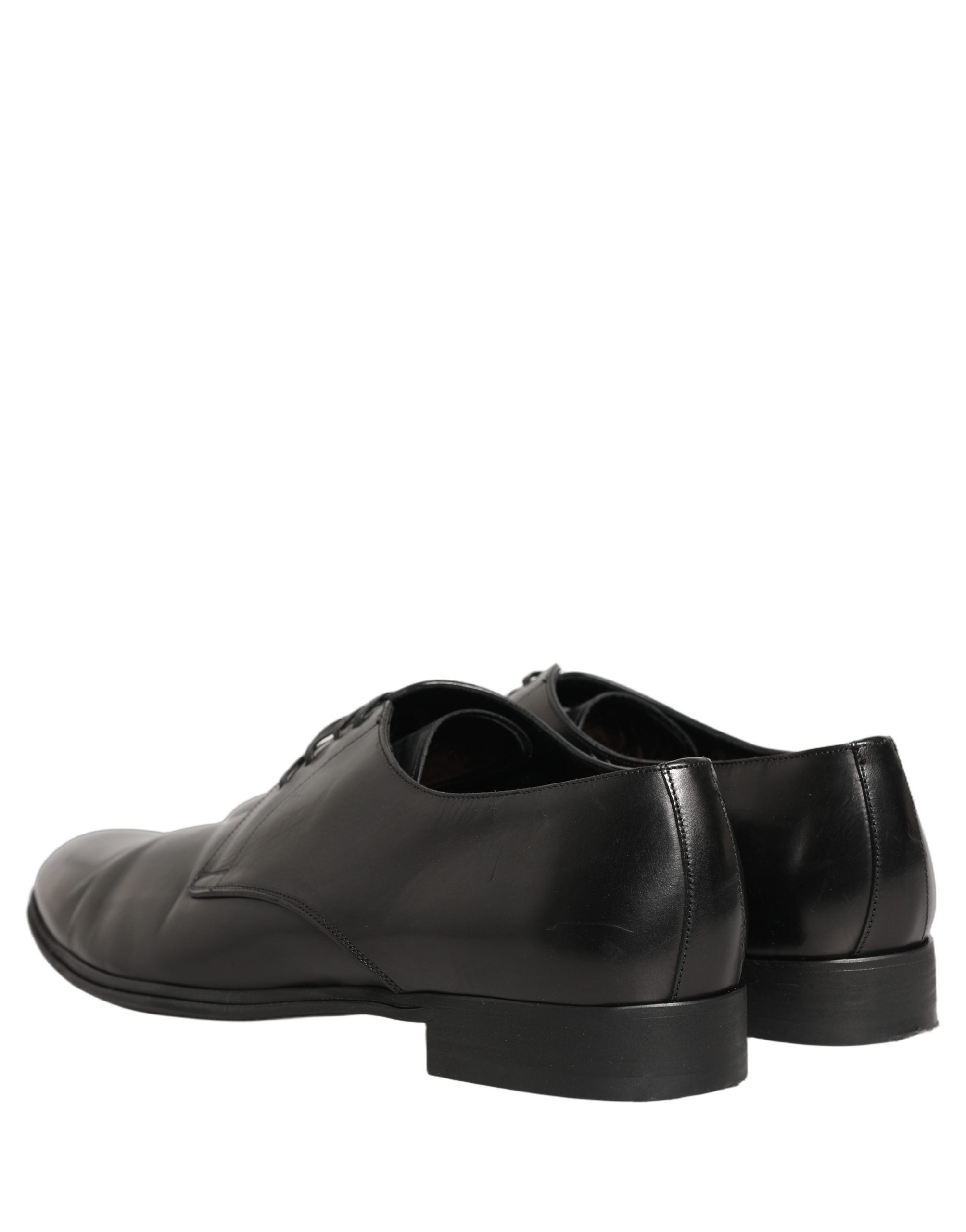 Dolce & Gabbana Black Leather Men Derby Dress Formal Shoes Dolce & Gabbana