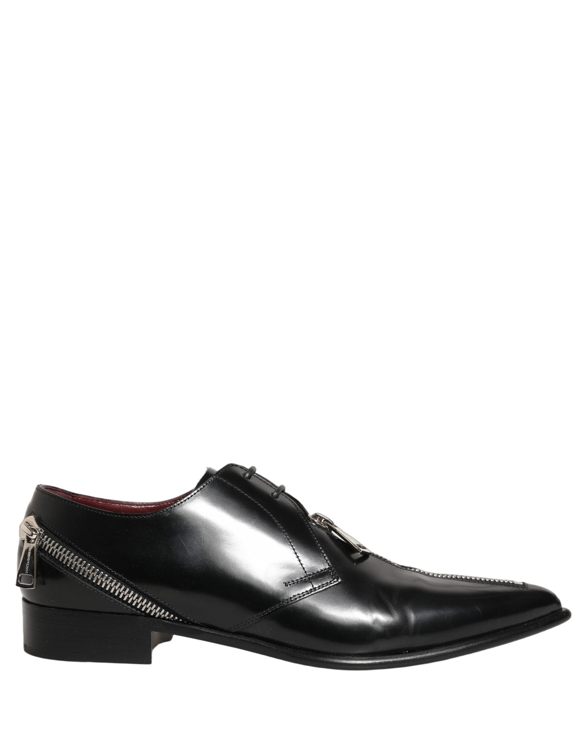 Dolce & Gabbana Black Leather Men Derby Dress Formal Shoes Dolce & Gabbana