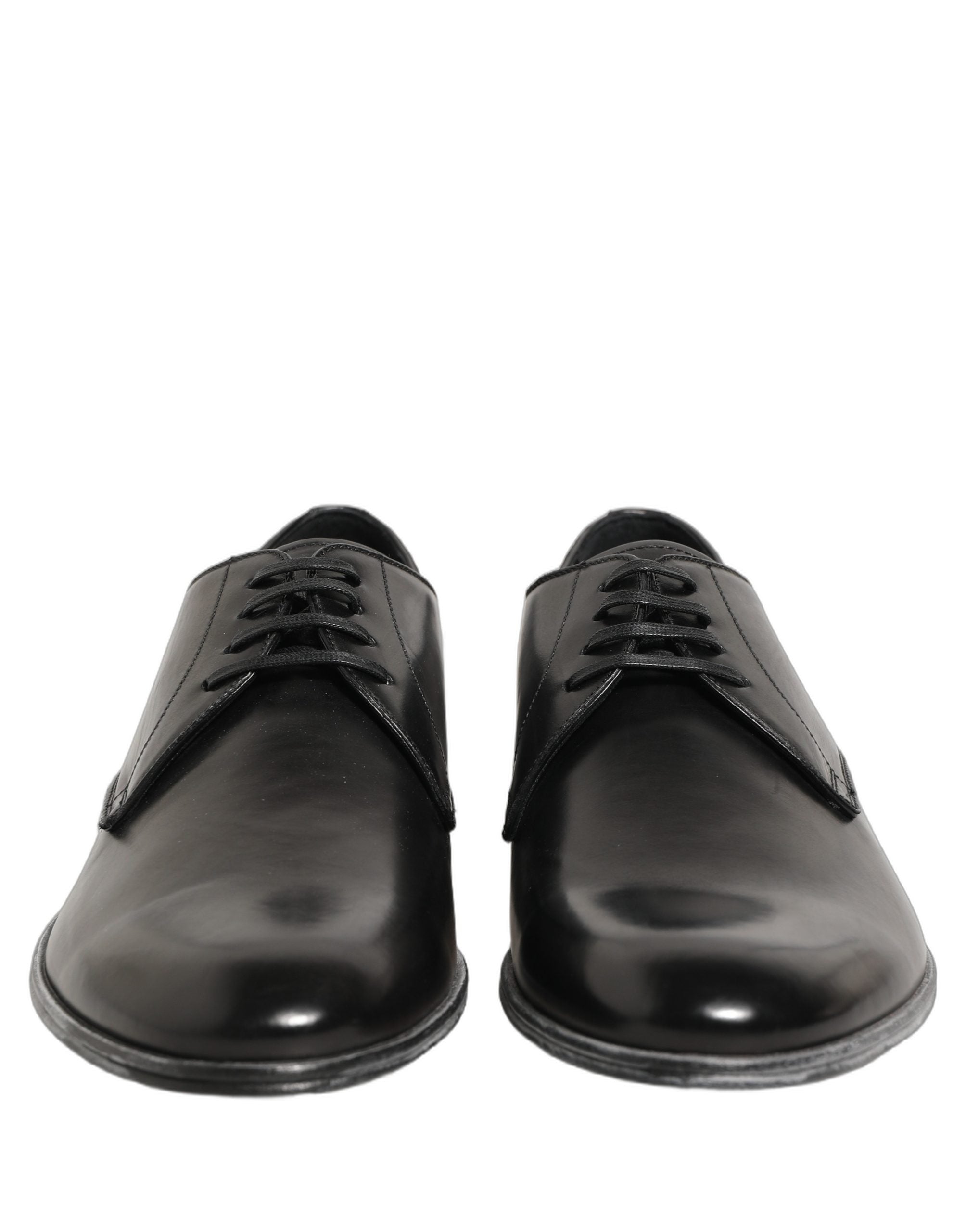Dolce & Gabbana Dress Black Leather Lace Up Derby Men Shoes Dolce & Gabbana
