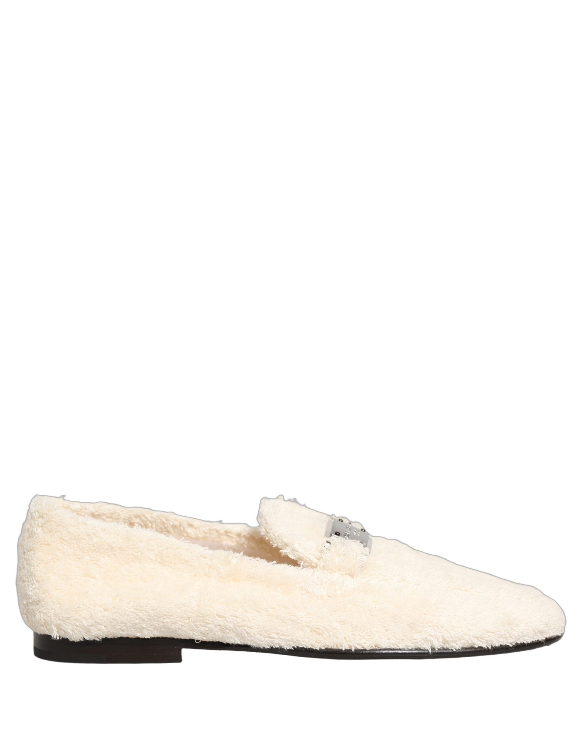 Dolce & Gabbana White Fur Shearling Men Dress Loafers Shoes Dolce & Gabbana