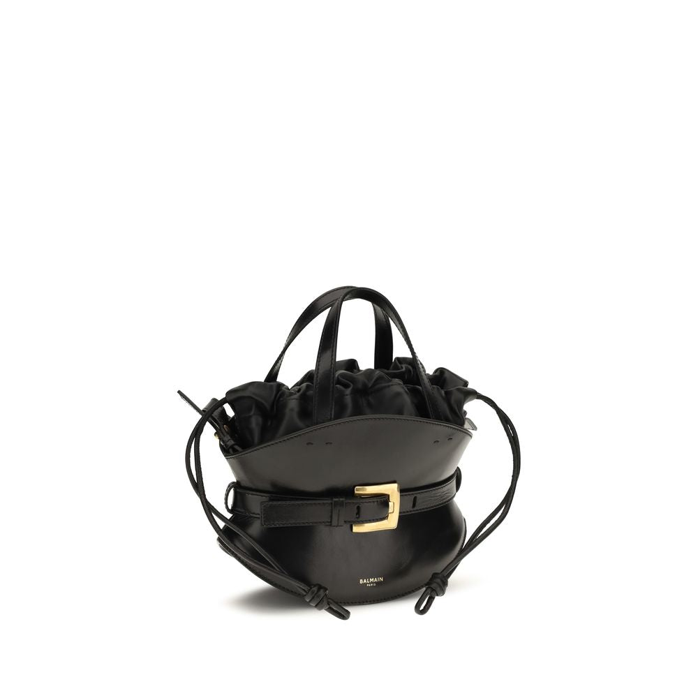 Balmain Black Calf Leather Bos Taurus Shoulder Bag Balmain