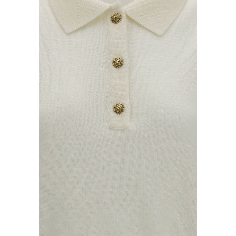 Balmain White Wool Oves Aries Polo Shirt Balmain