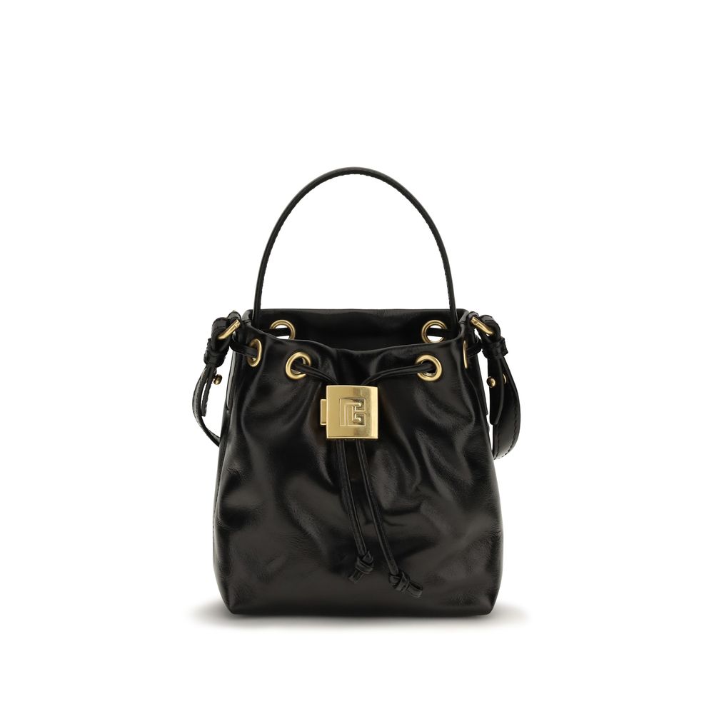 Balmain Black Calf Leather Bos Taurus Backet Bag Balmain