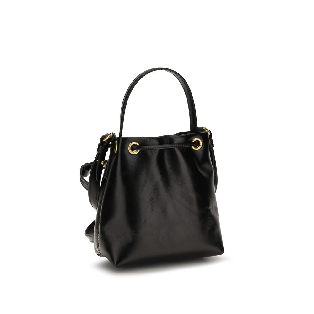 Balmain Black Calf Leather Bos Taurus Backet Bag Balmain