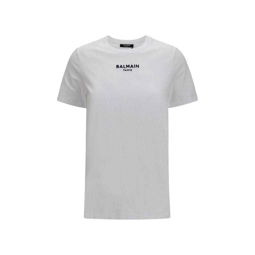 Balmain White Cotton T-Shirt Balmain