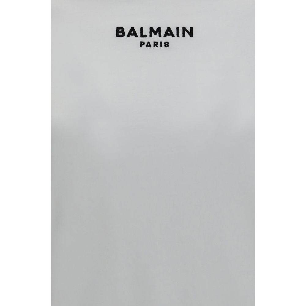 Balmain White Cotton T-Shirt Balmain