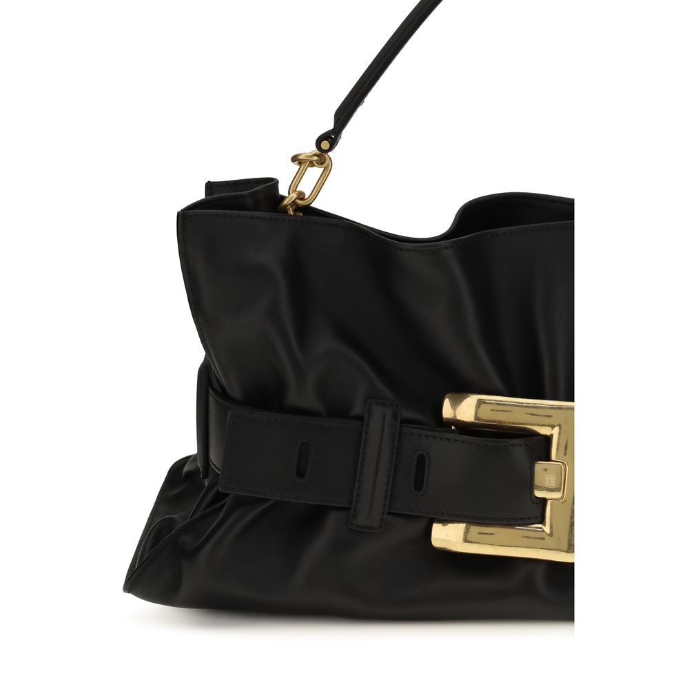Balmain Black Calf Leather Bos Taurus Handbag Balmain