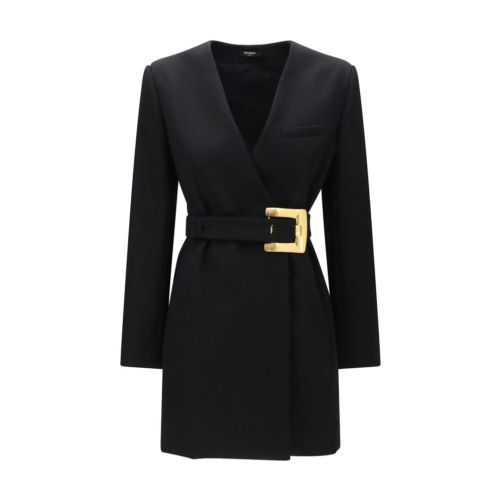 Balmain Black Wool Oves Aries Blazer Balmain