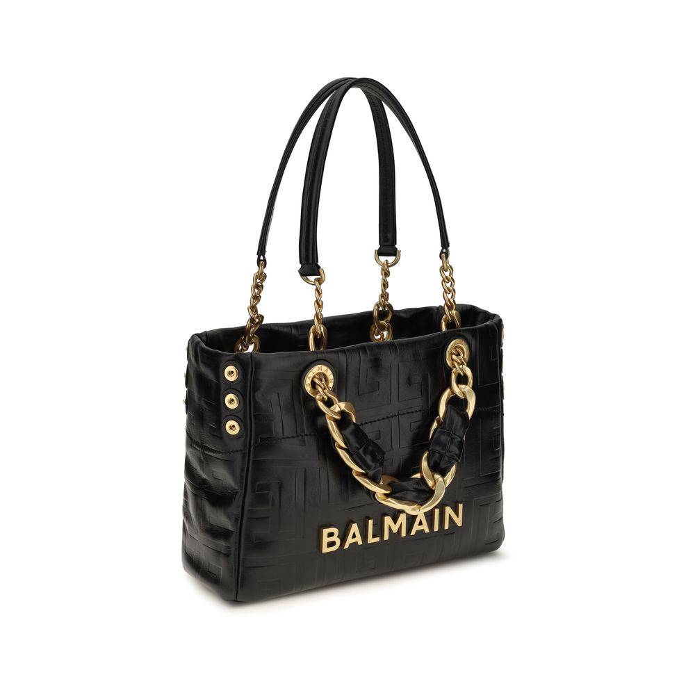 Balmain Black Calf Leather Bos Taurus Shoulder Bag Balmain