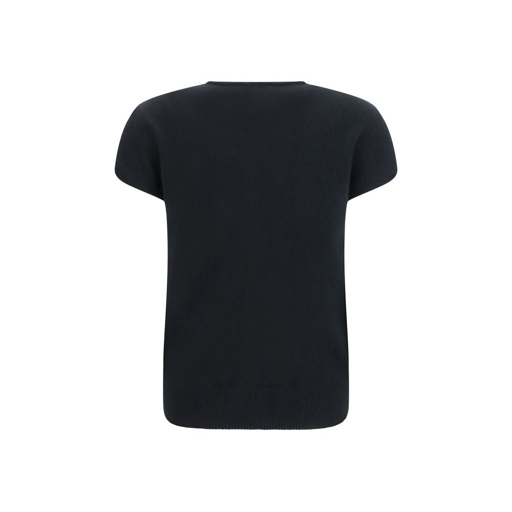 Balmain Black Wool Oves Aries Sleeveles Sweater Balmain