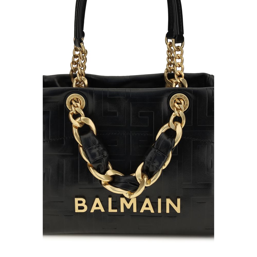 Balmain Black Calf Leather Bos Taurus Shoulder Bag Balmain