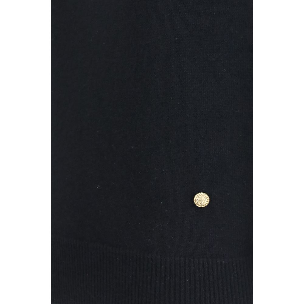 Balmain Black Wool Oves Aries Sleeveles Sweater Balmain