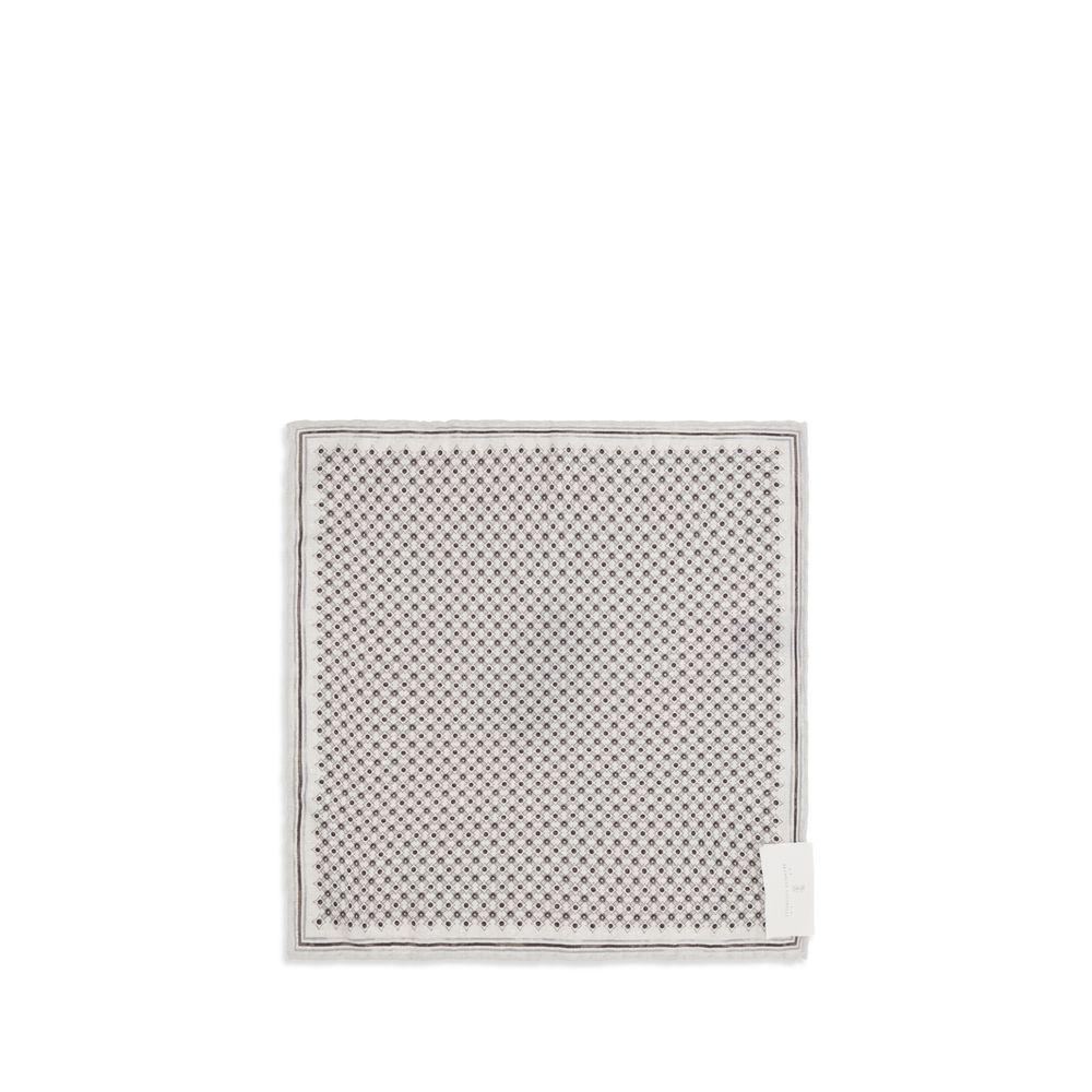 Brunello Cucinelli Gray Silk Scarf Brunello Cucinelli