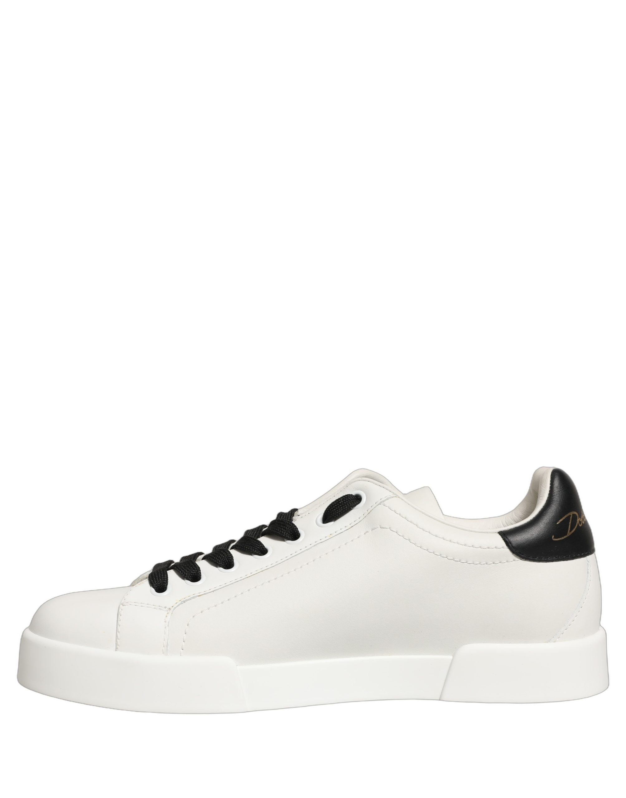 Dolce & Gabbana White Leather DG Logo Low Top Sneakers Shoes Dolce & Gabbana