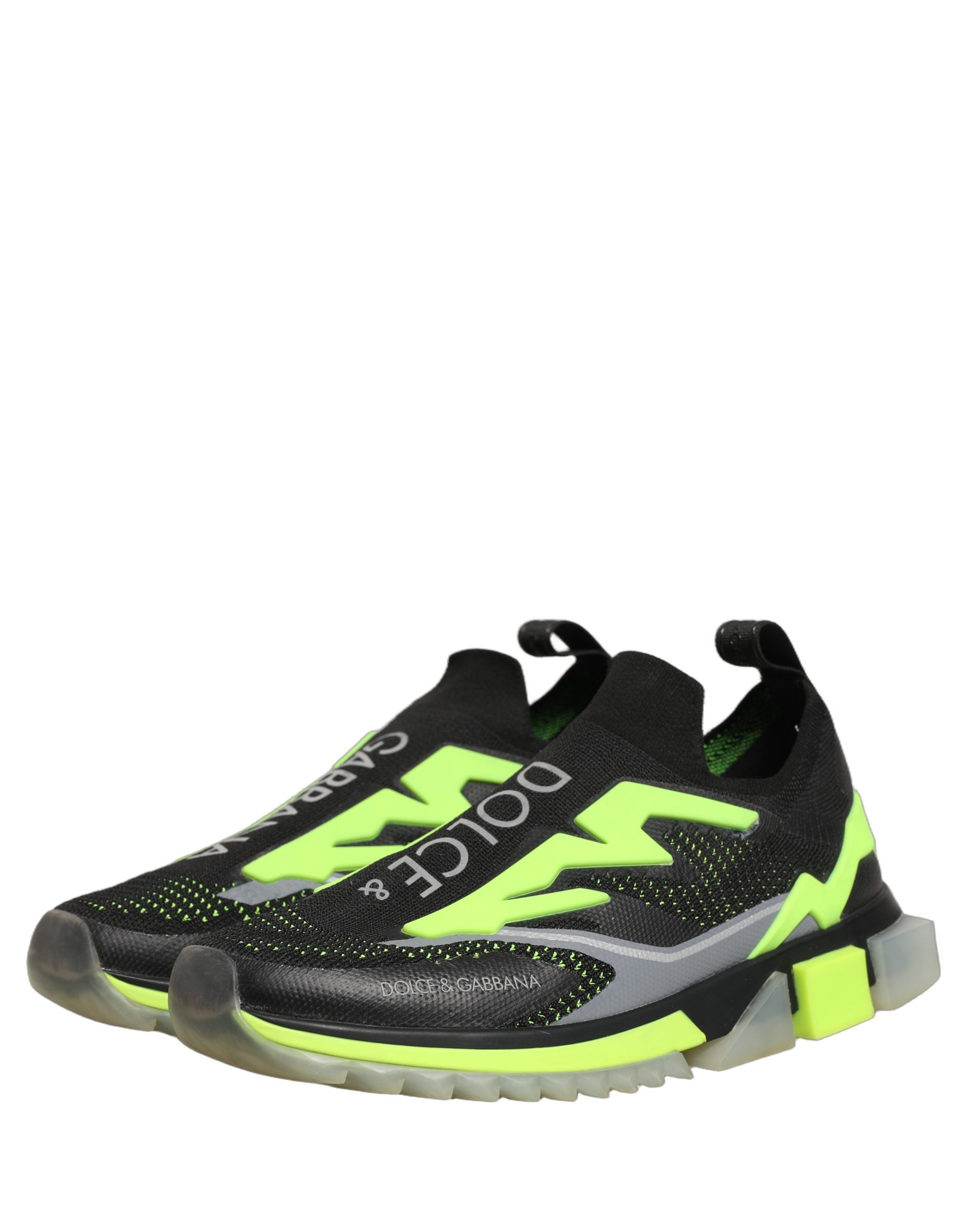 Dolce & Gabbana Black Green Sorrento Low Top Sneakers Shoes Dolce & Gabbana