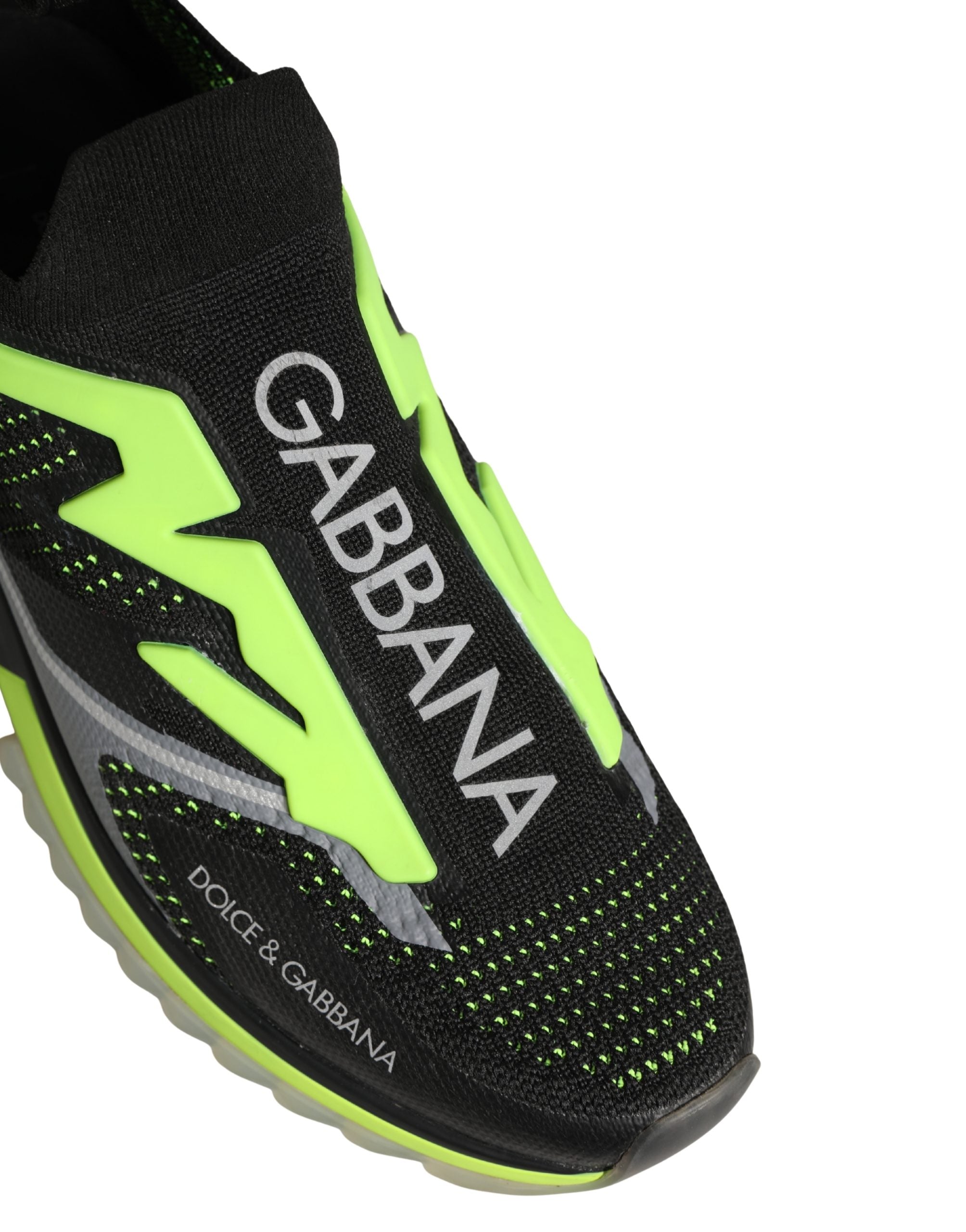 Dolce & Gabbana Black Green Sorrento Low Top Sneakers Shoes Dolce & Gabbana