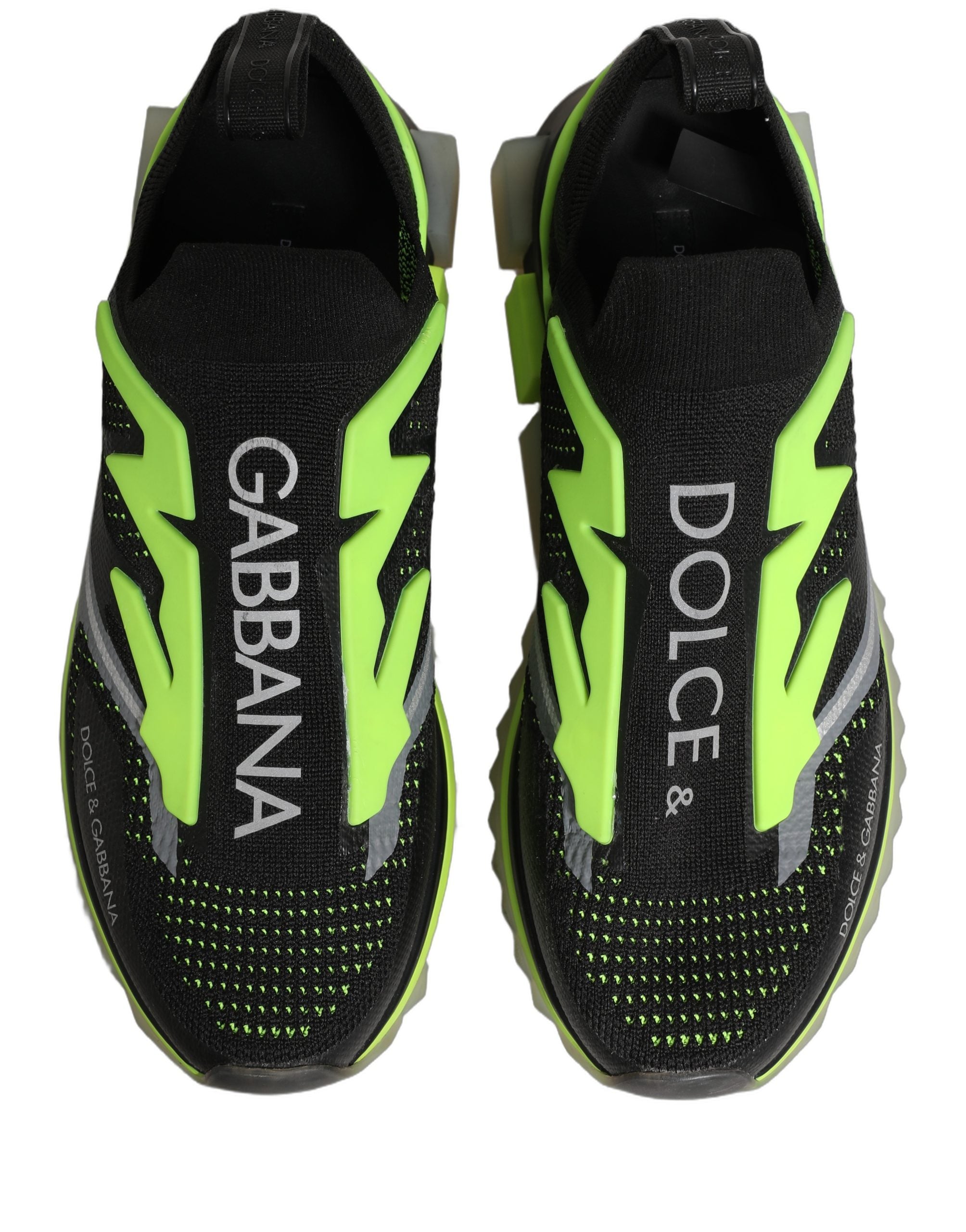 Dolce & Gabbana Black Green Sorrento Low Top Sneakers Shoes Dolce & Gabbana