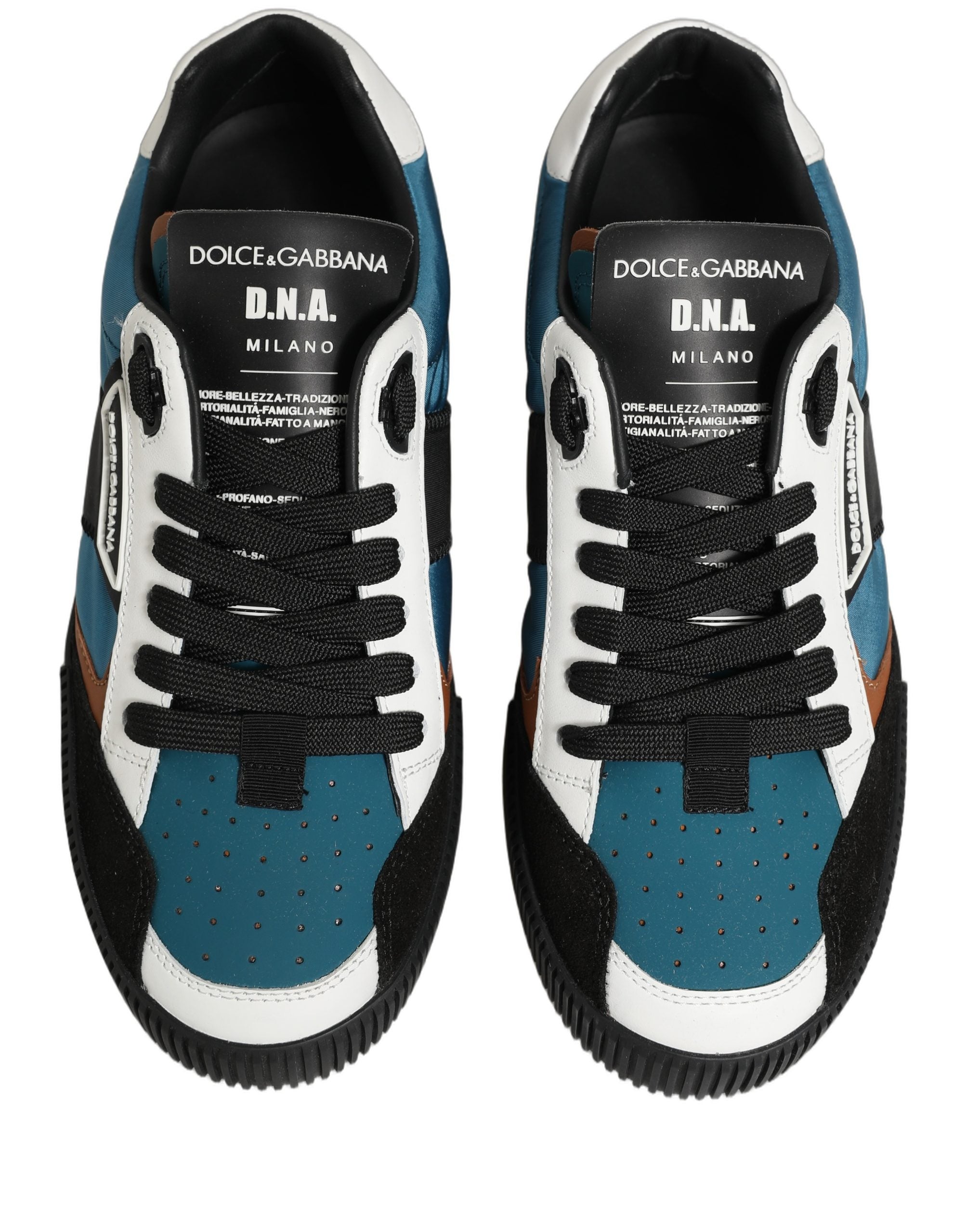 Dolce & Gabbana Multicolor Leather MIAMI Low Top Men Sneakers Shoes Dolce & Gabbana