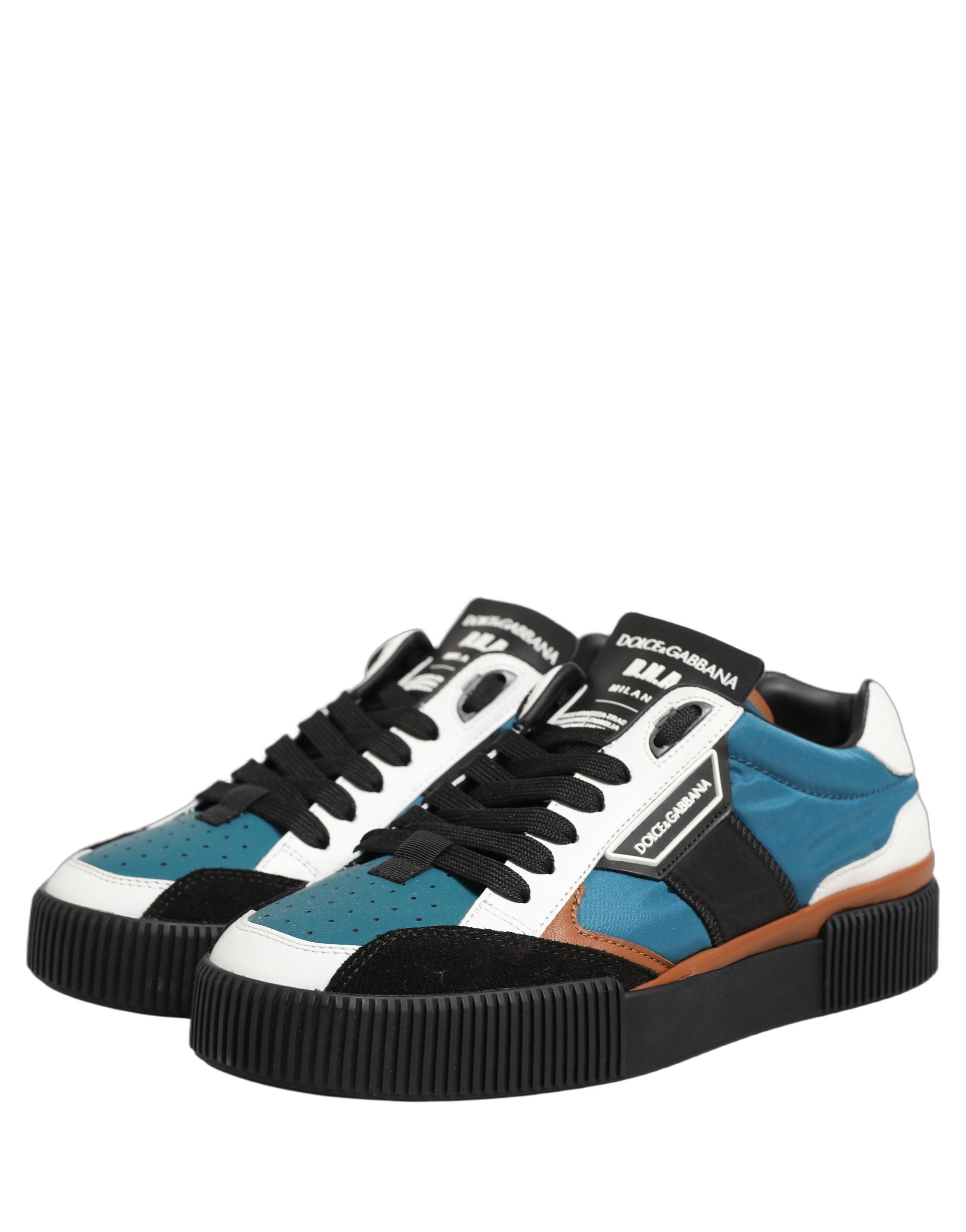 Dolce & Gabbana Multicolor Leather MIAMI Low Top Men Sneakers Shoes Dolce & Gabbana