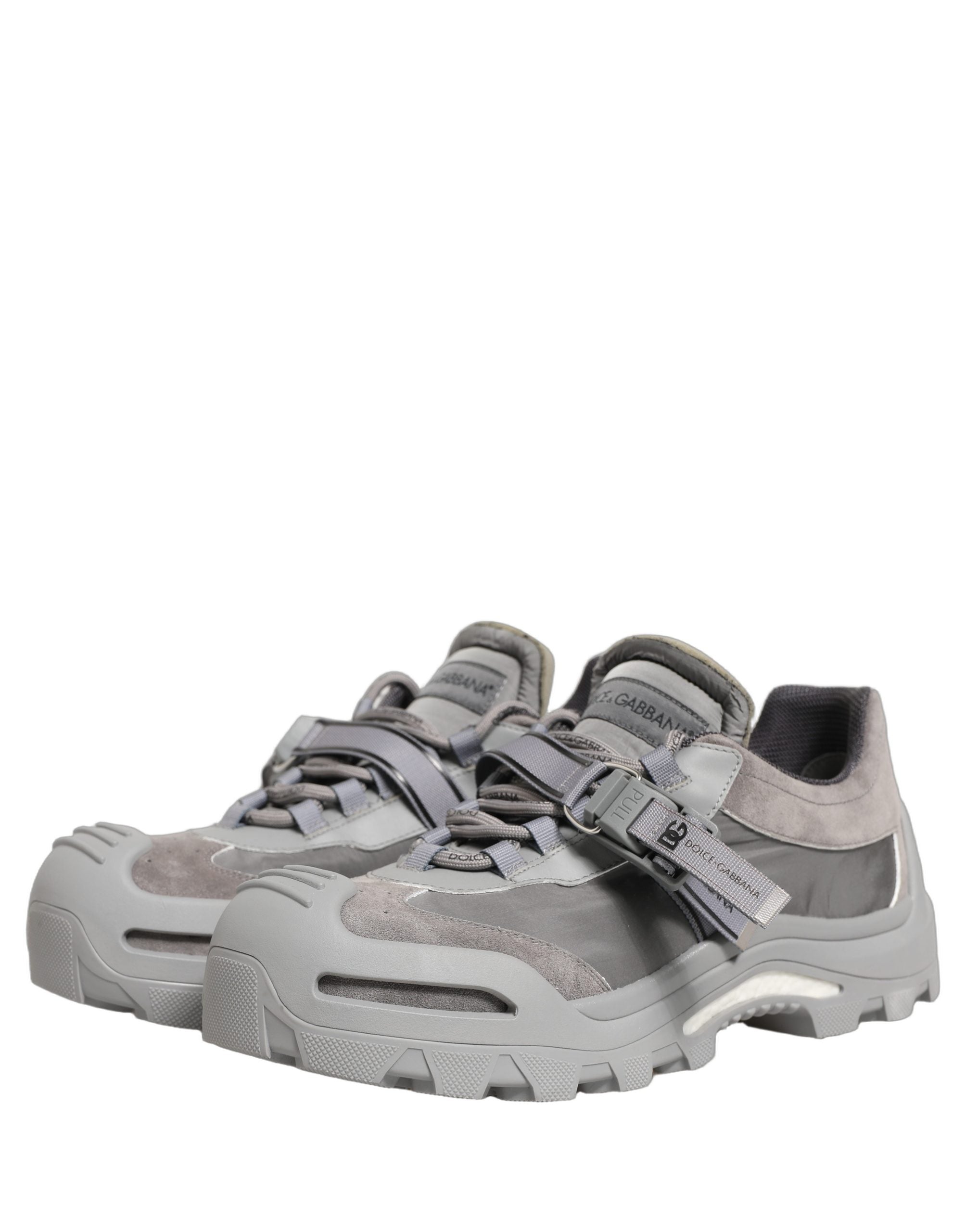 Dolce & Gabbana Gray Airmaster Panelled Low Top Men Sneakers Shoes Dolce & Gabbana