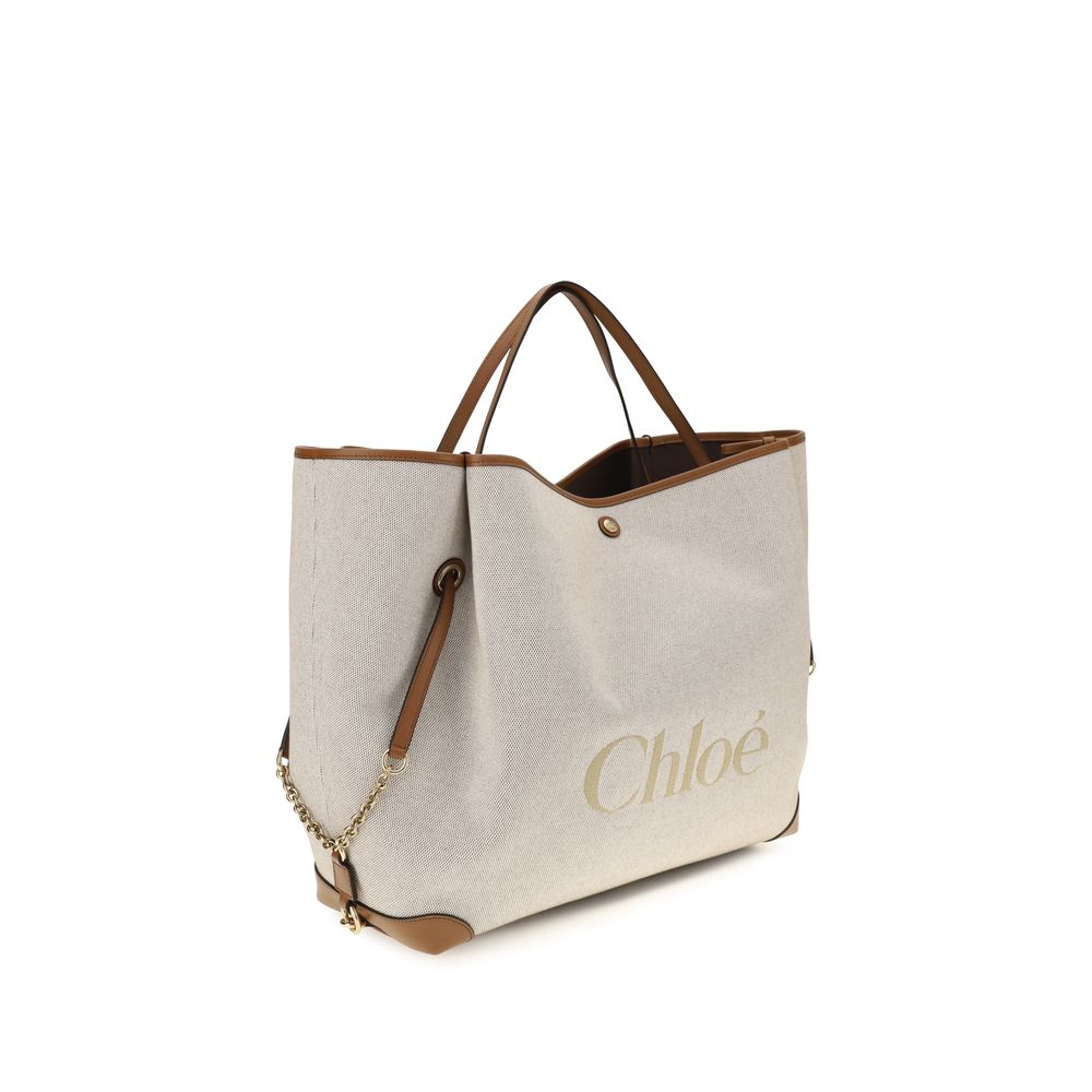 Chloé Beige Cotton Shoulder Bag Chloé