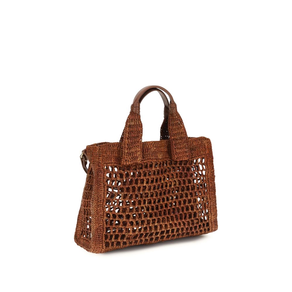 Chloé Brown Raffia Shoulder Bag Chloé