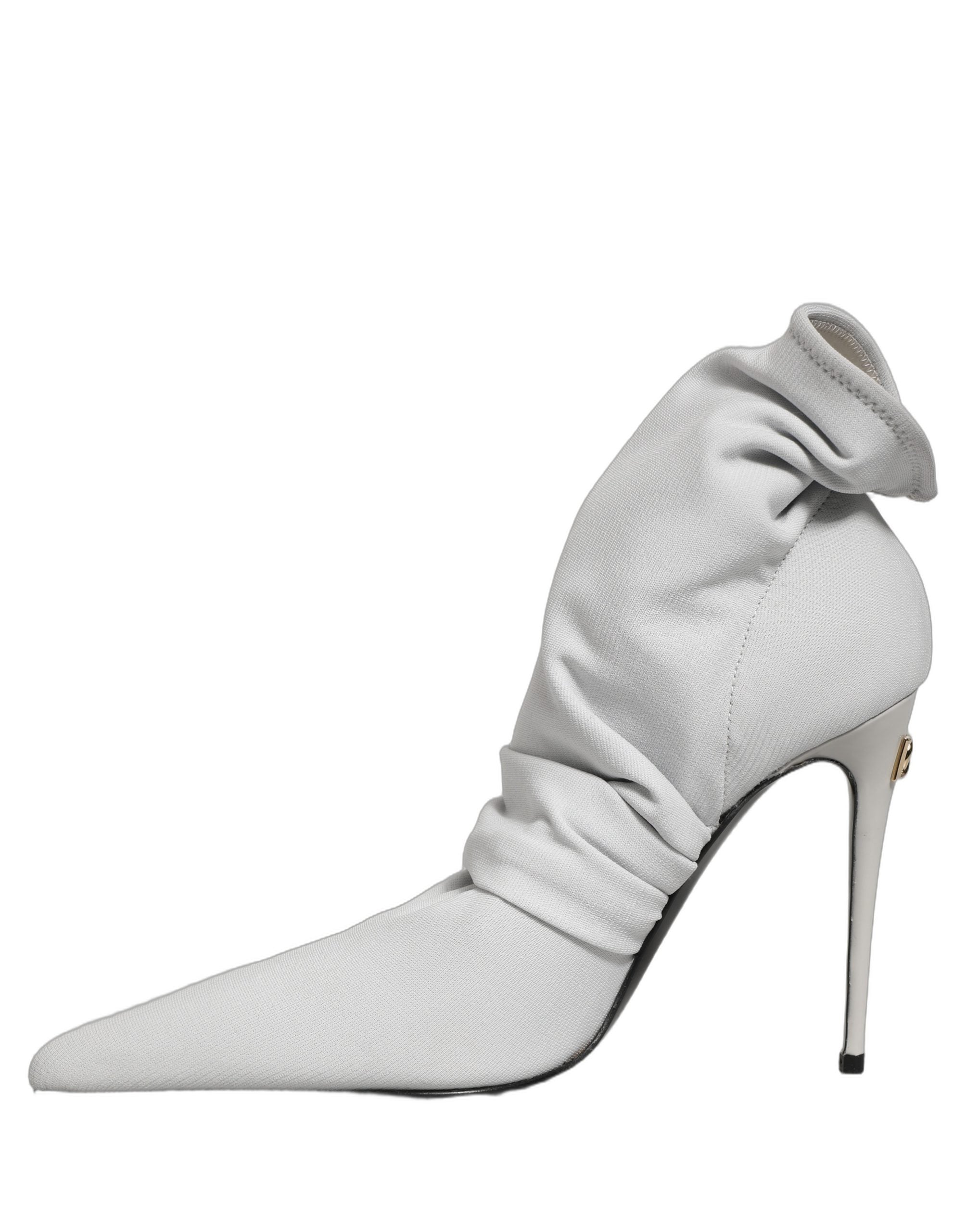 Dolce & Gabbana Gray Stretch Socks Heels Ankle Boots Shoes Dolce & Gabbana
