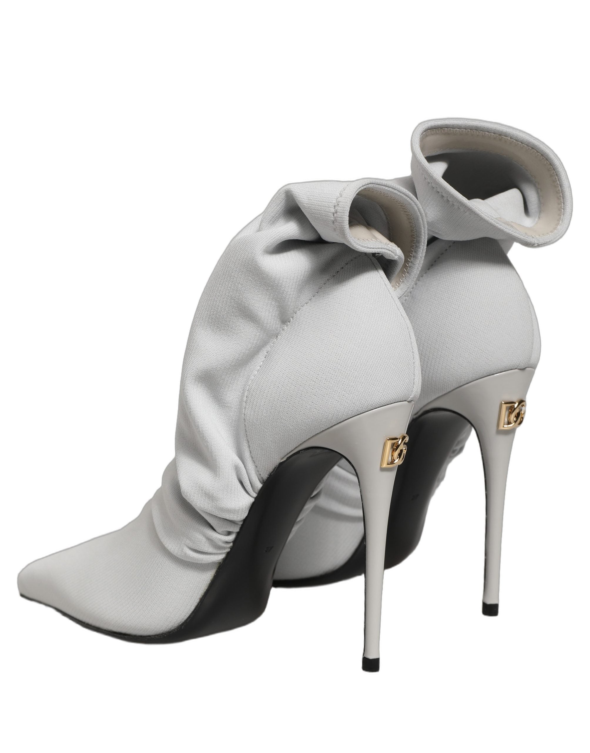 Dolce & Gabbana Gray Stretch Socks Heels Ankle Boots Shoes Dolce & Gabbana